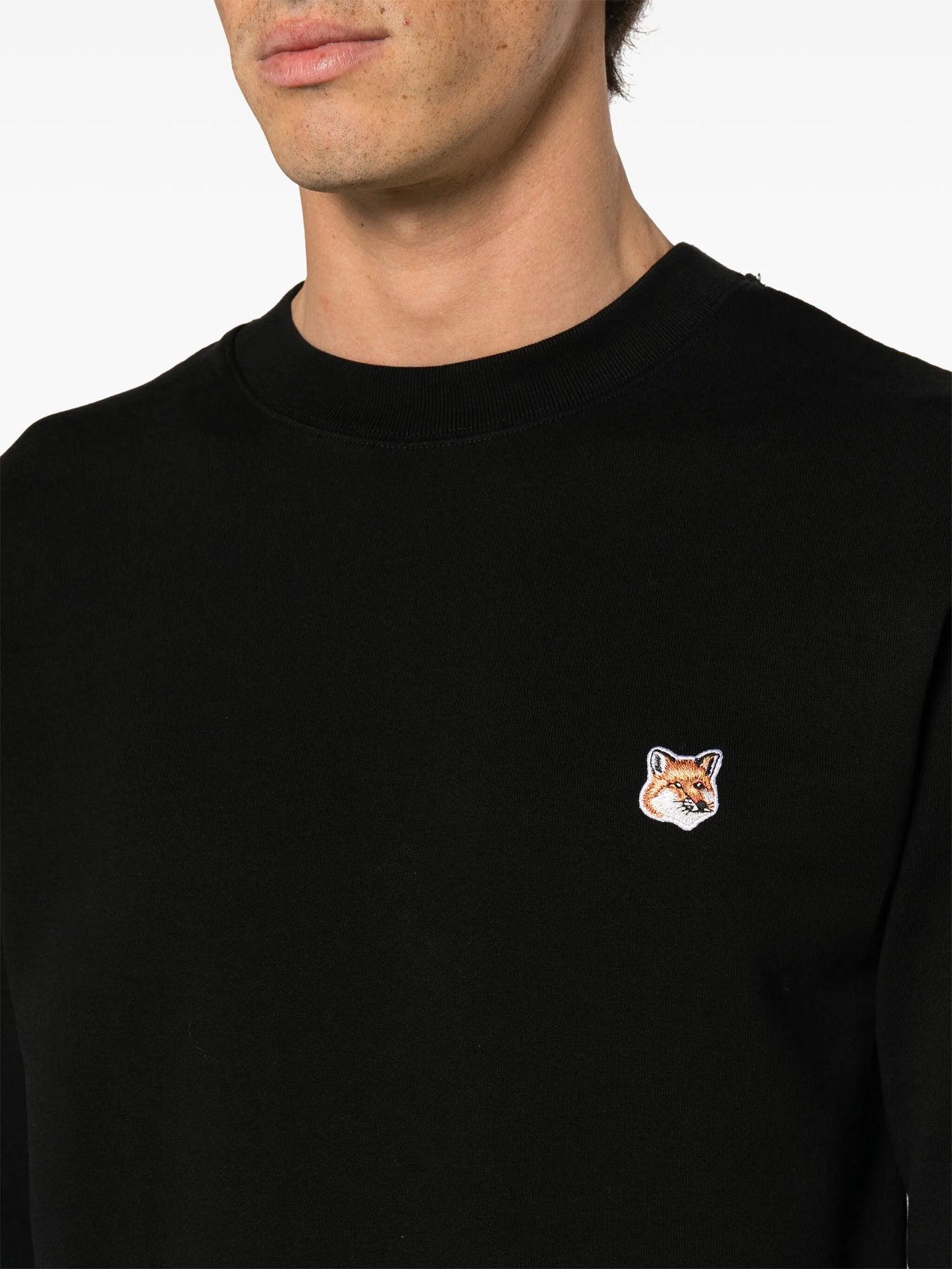 Fox-patch cotton sweatshirt