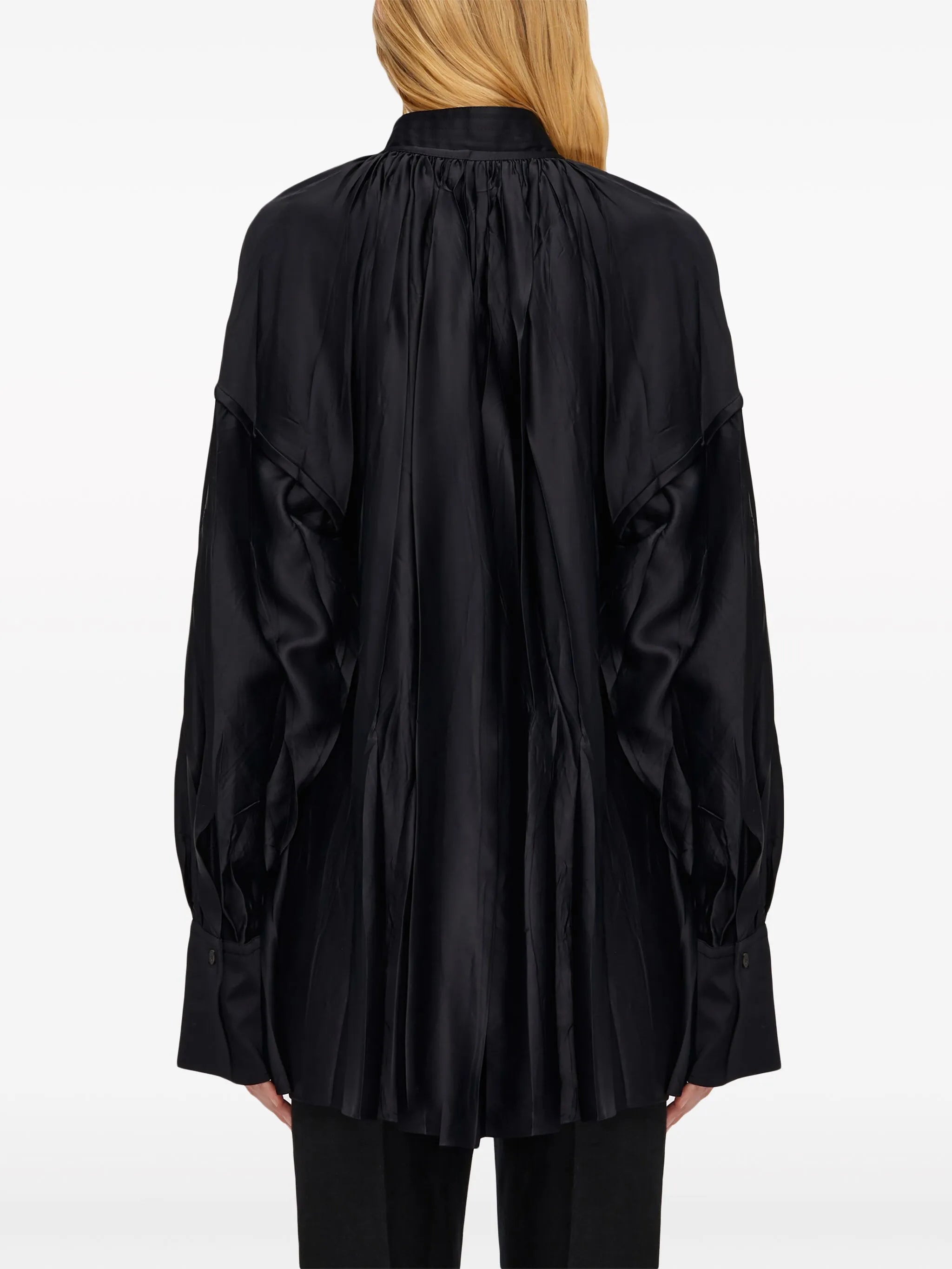 Kaftan crinkle-effect shirt