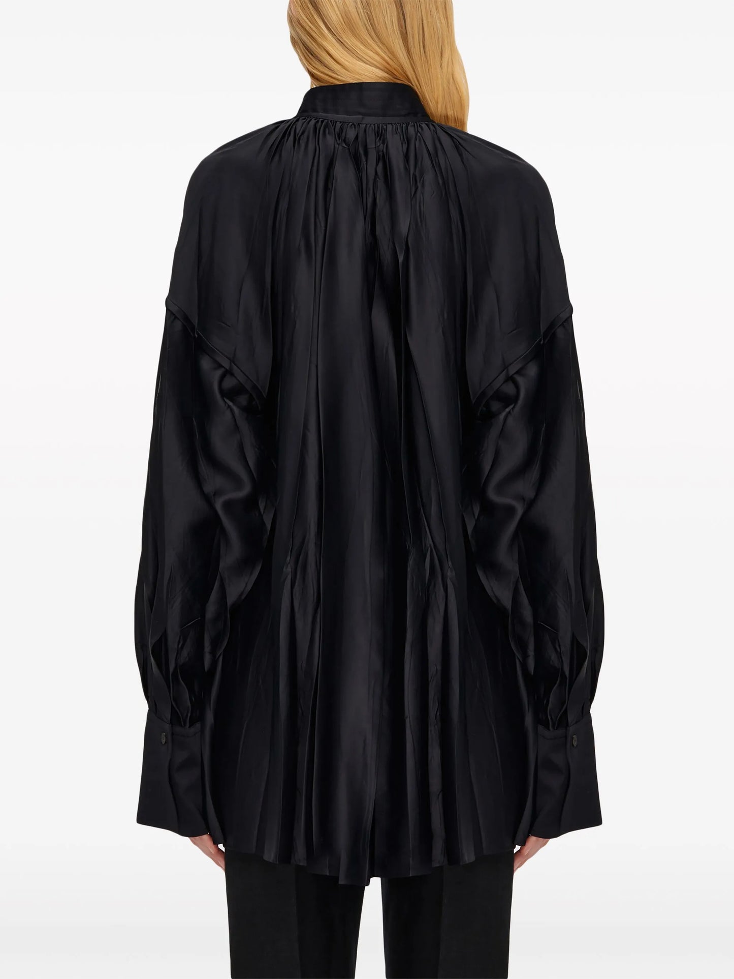 Kaftan crinkle-effect shirt