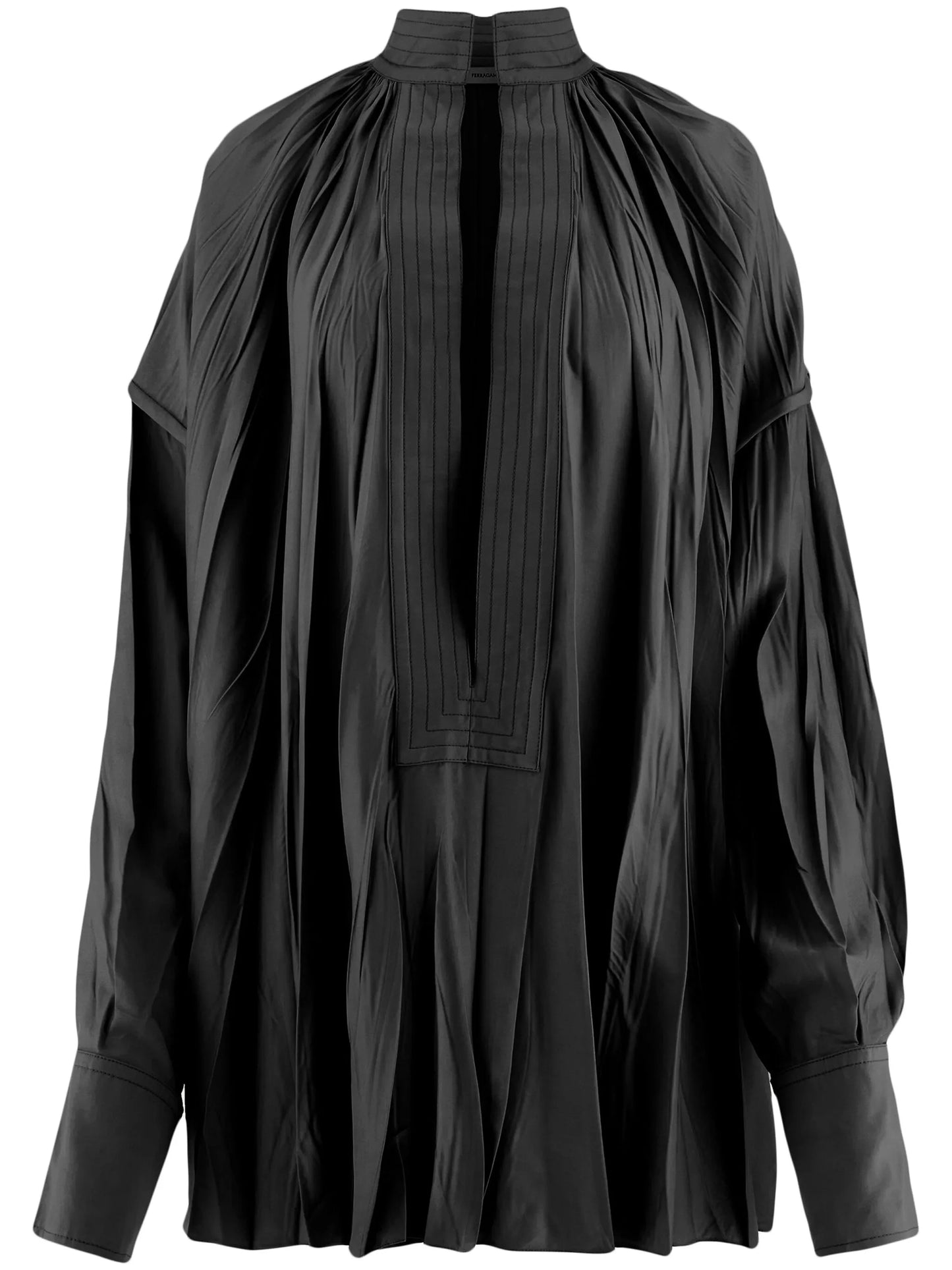 Kaftan crinkle-effect shirt