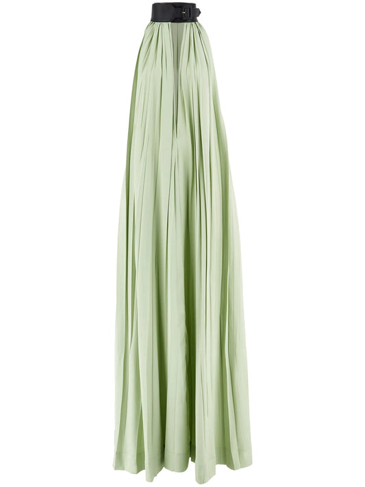 collar-detailed maxi dress
