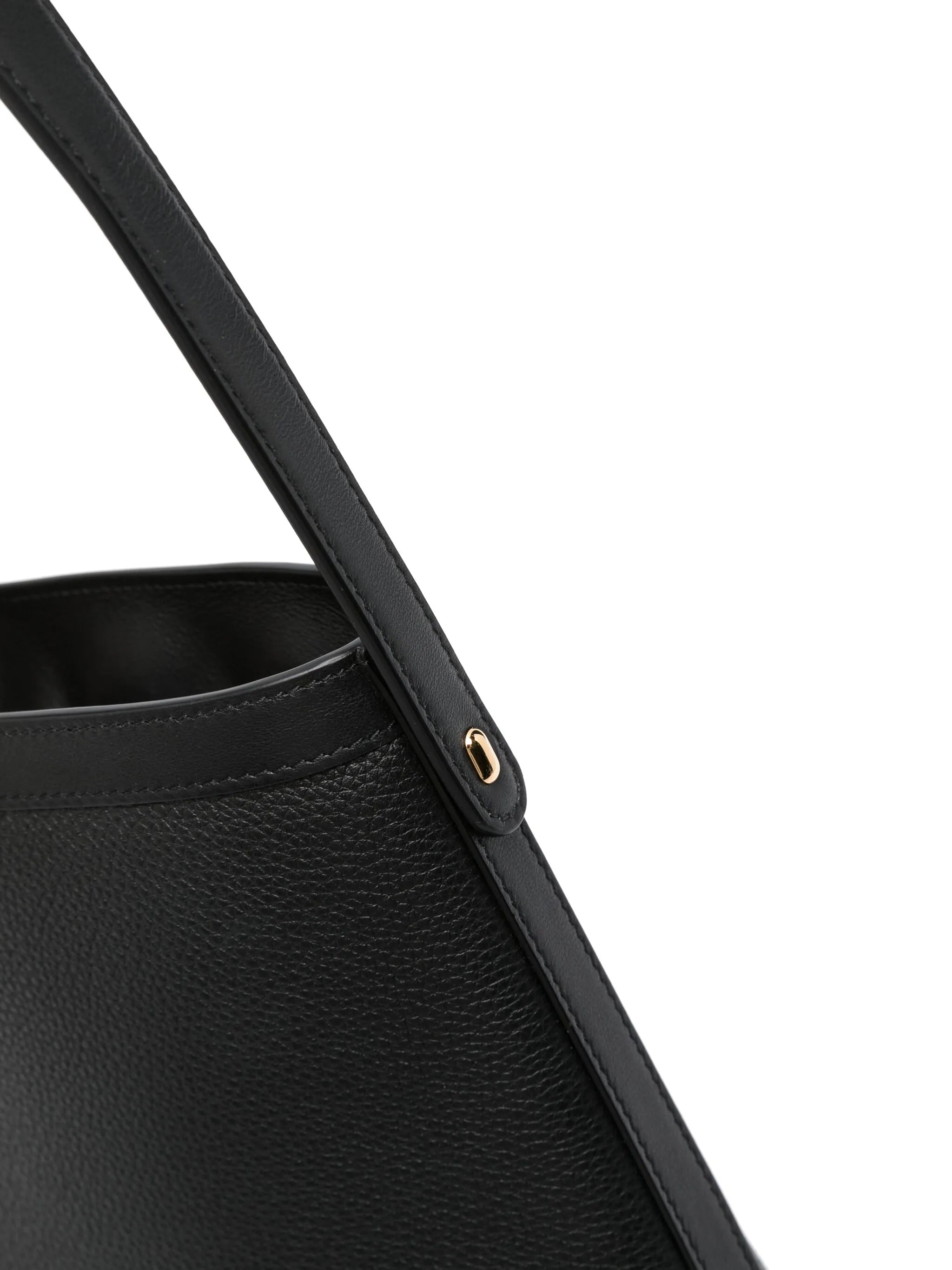 logo-debossed leather shoulder bag