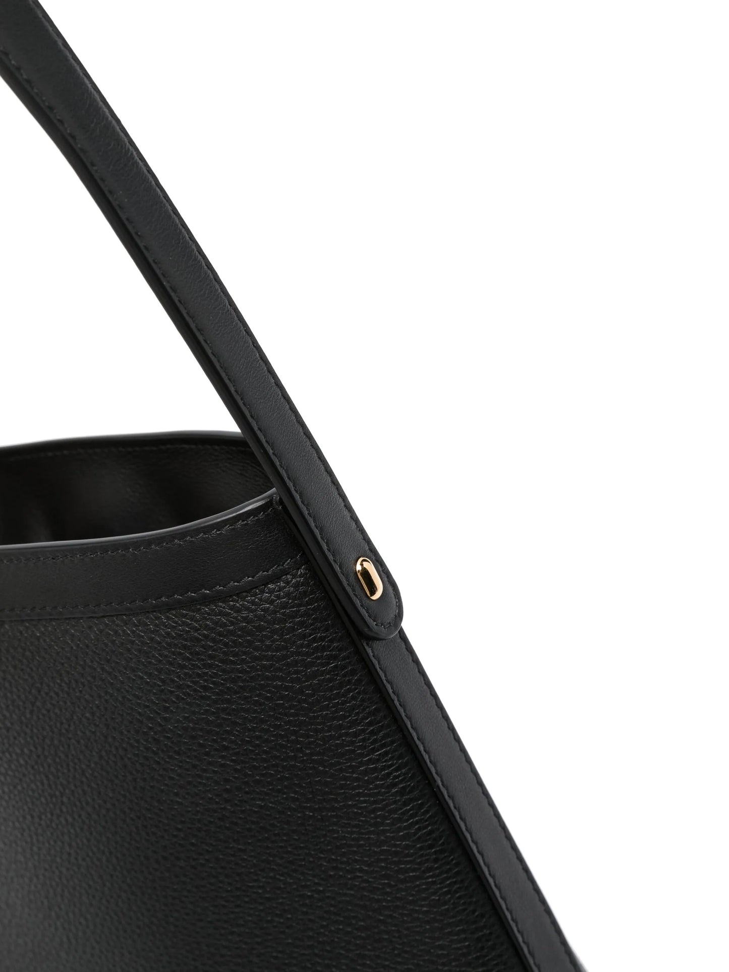 logo-debossed leather shoulder bag