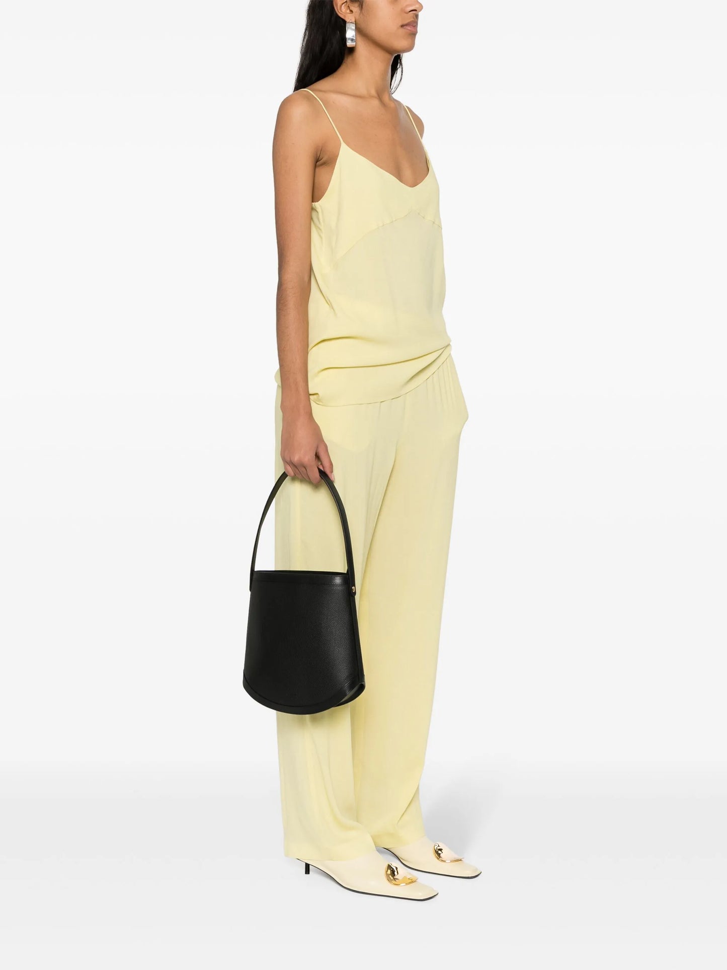 logo-debossed leather shoulder bag