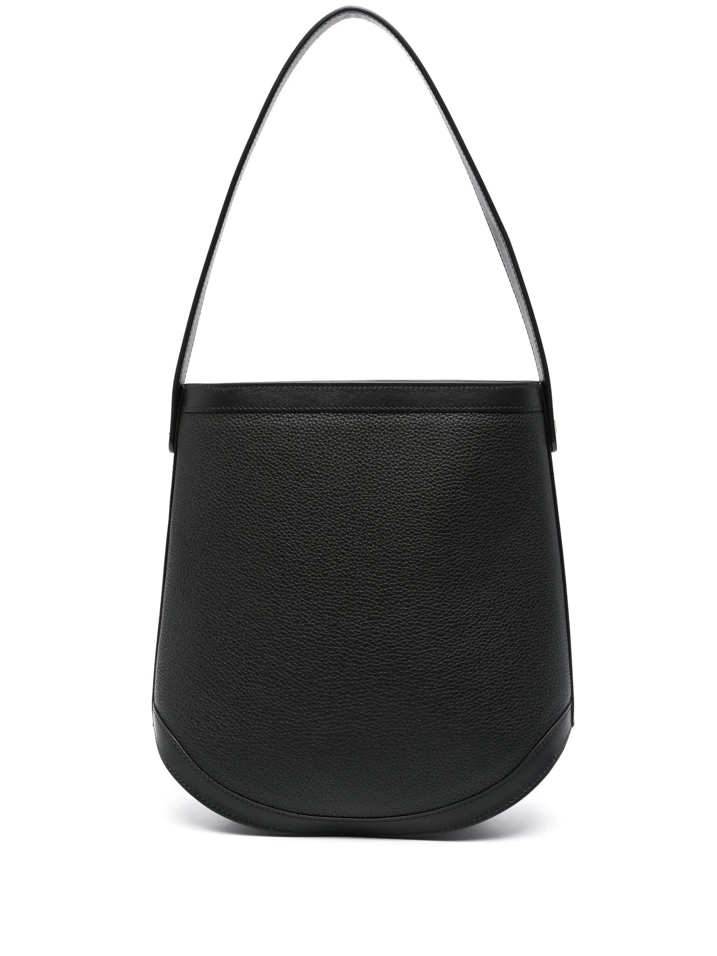 logo-debossed leather shoulder bag