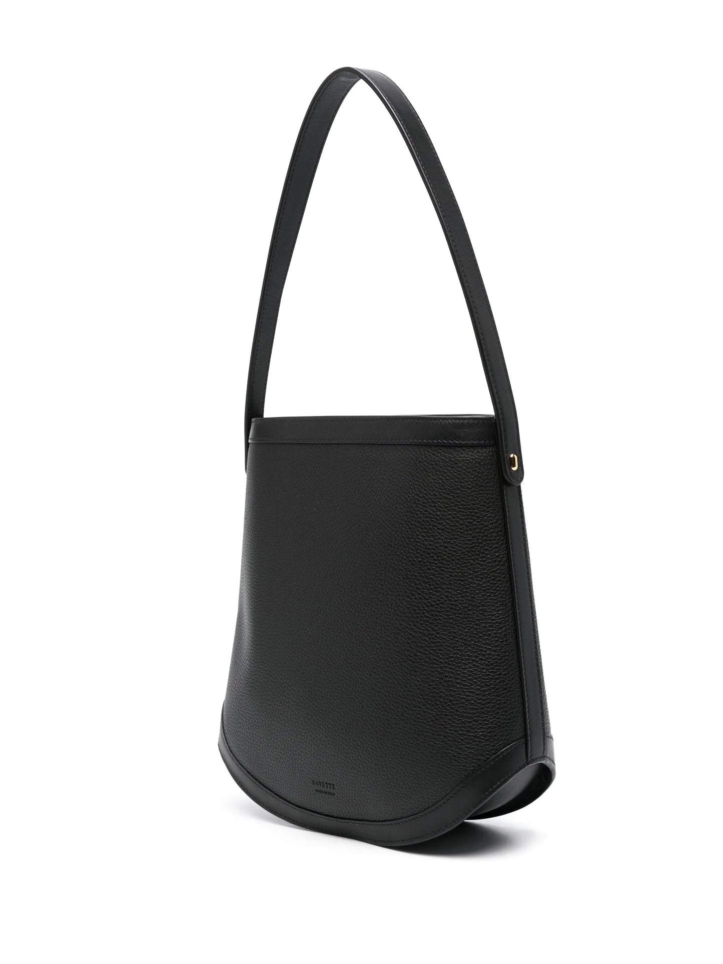 logo-debossed leather shoulder bag