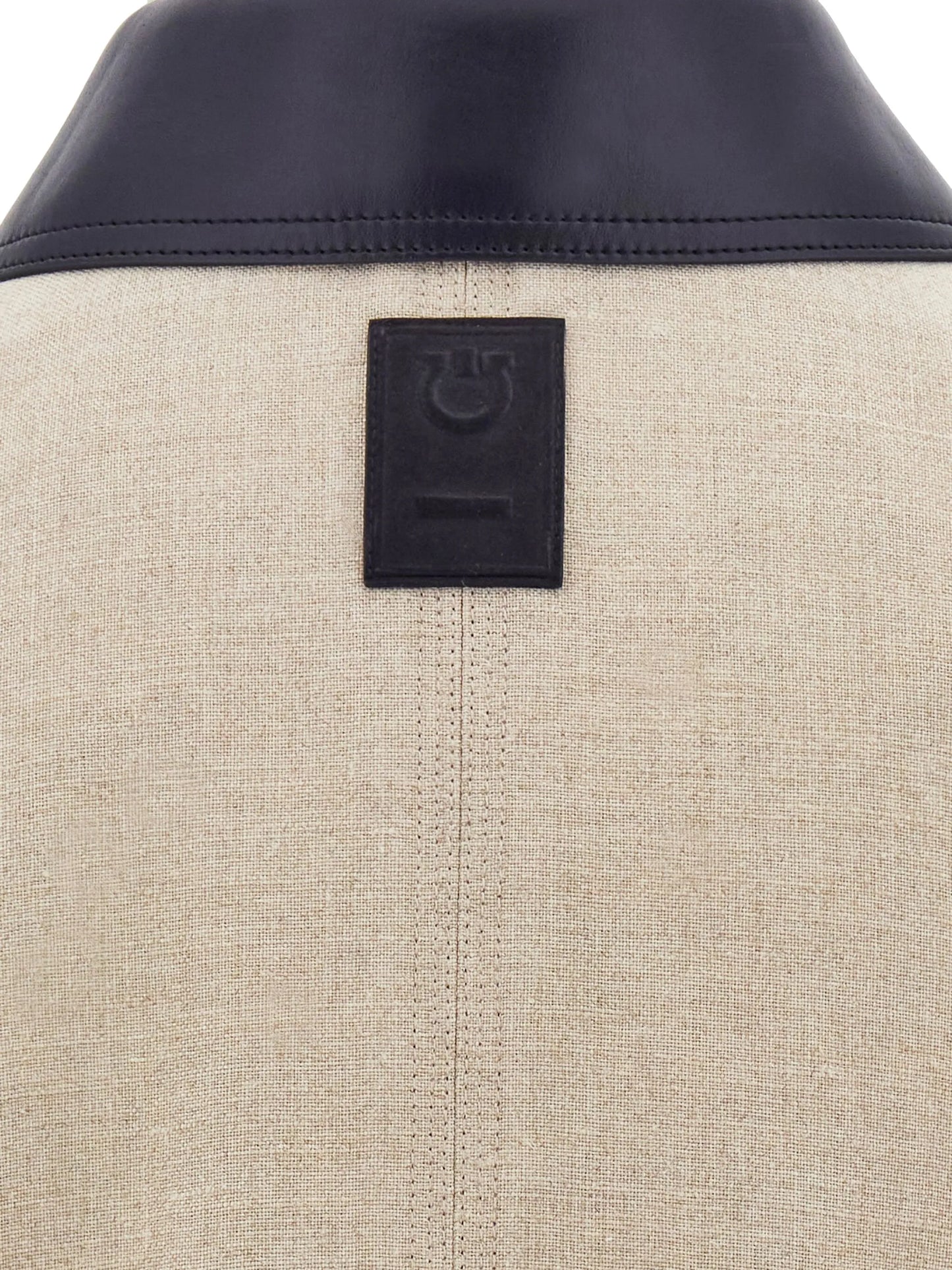 single-breasted linen jacket