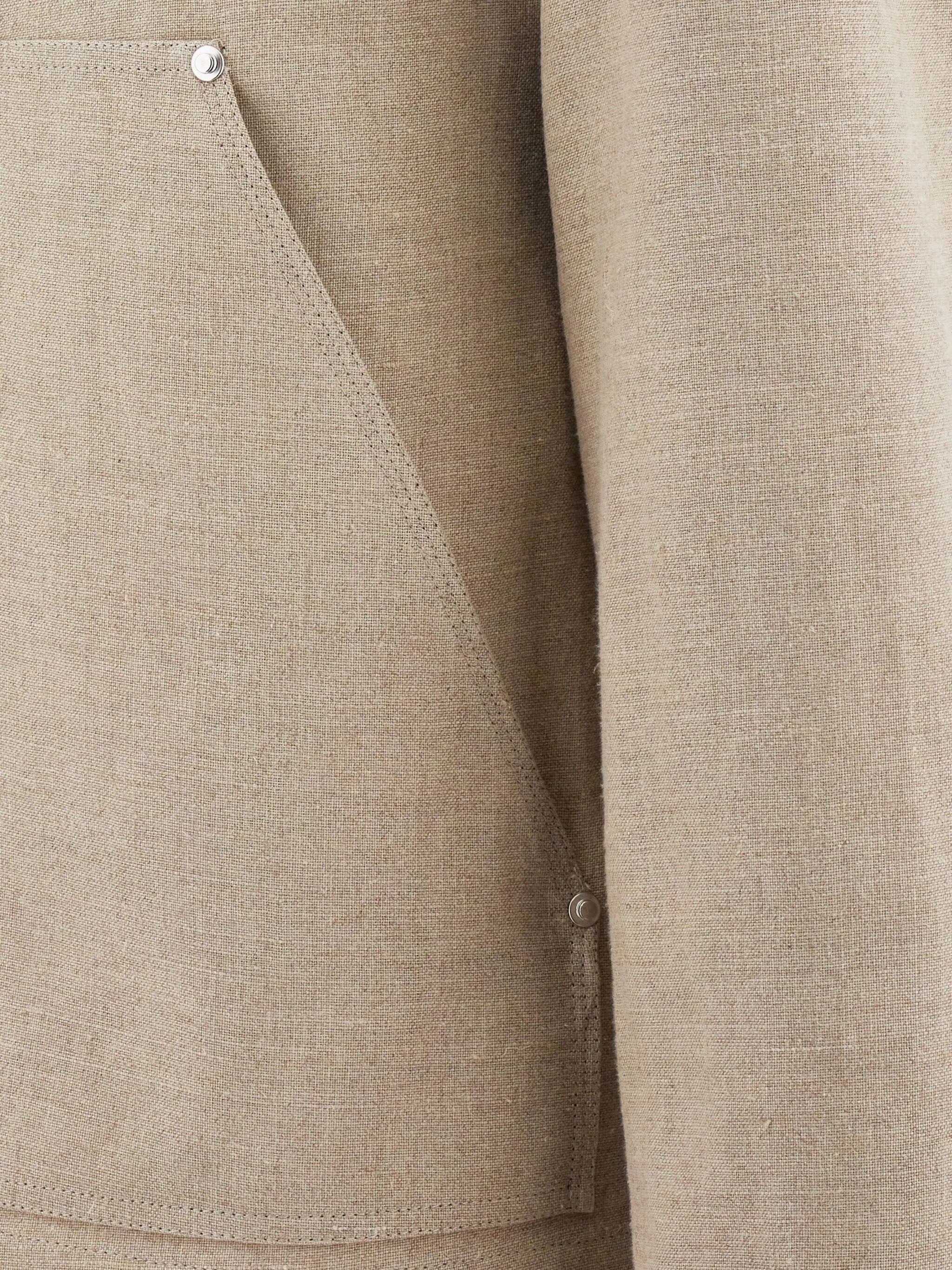 single-breasted linen jacket