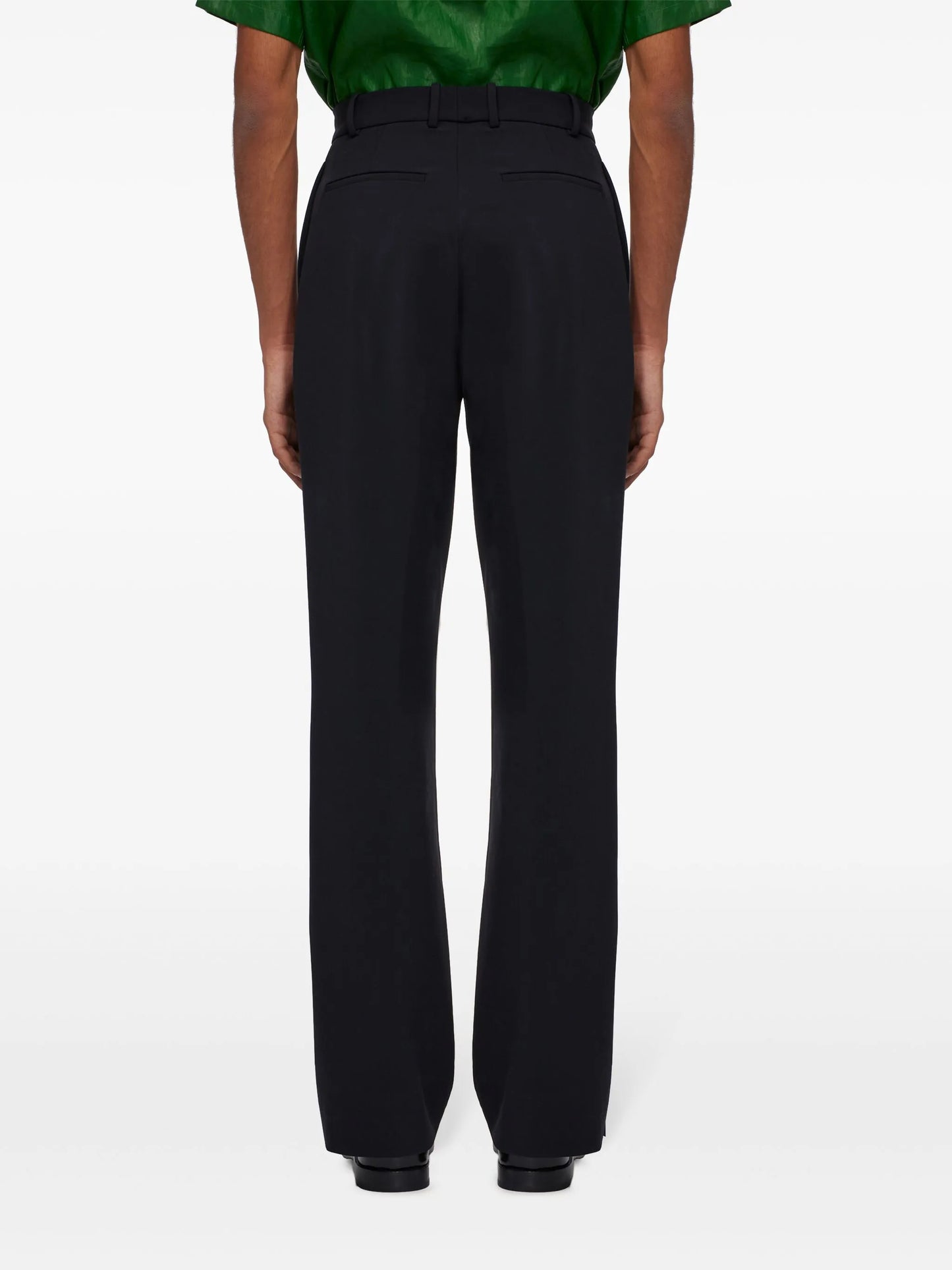 straight-leg cotton trousers