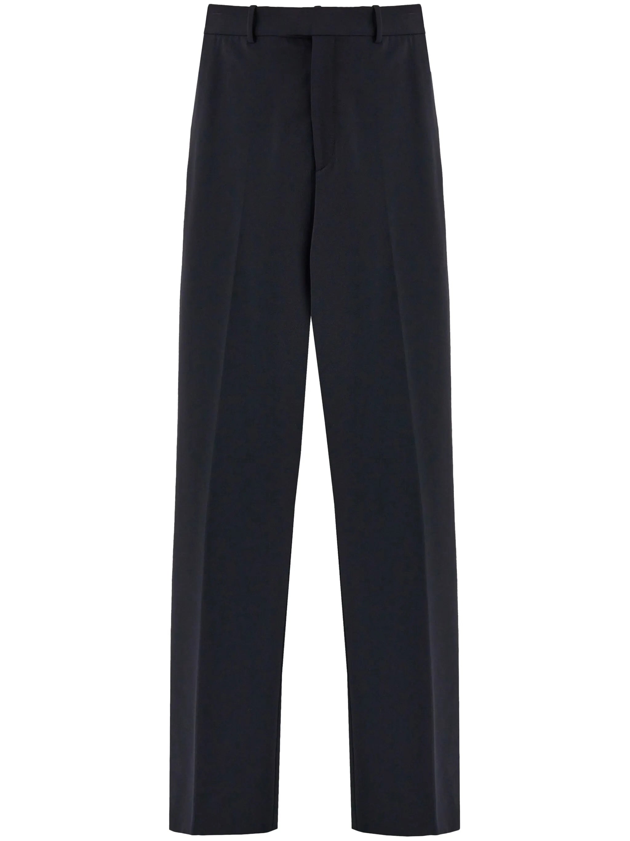 straight-leg cotton trousers