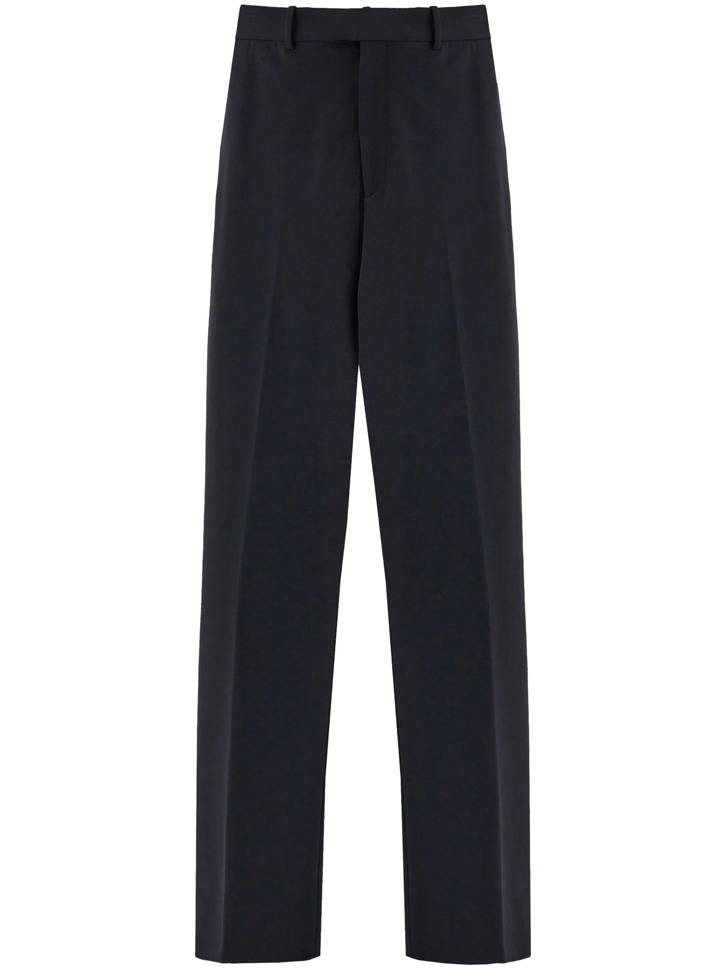 straight-leg cotton trousers