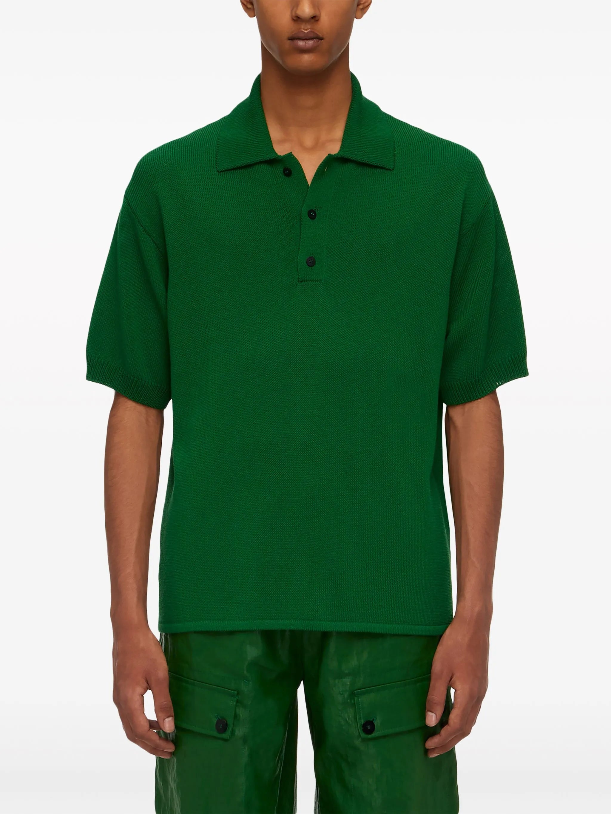 knitted polo shirt