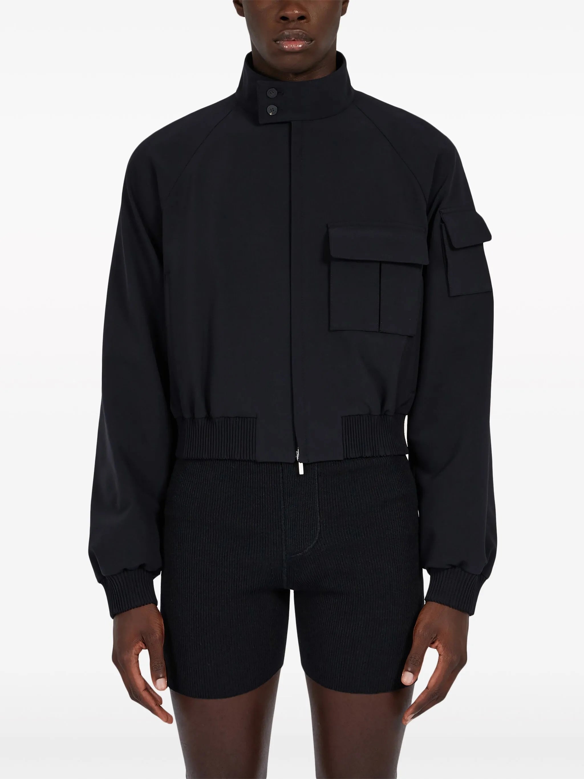 cropped bomber jacket