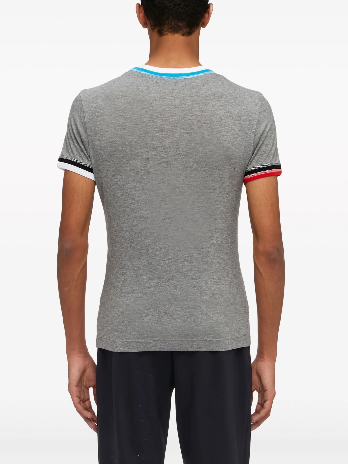 colour-block trim T-shirt