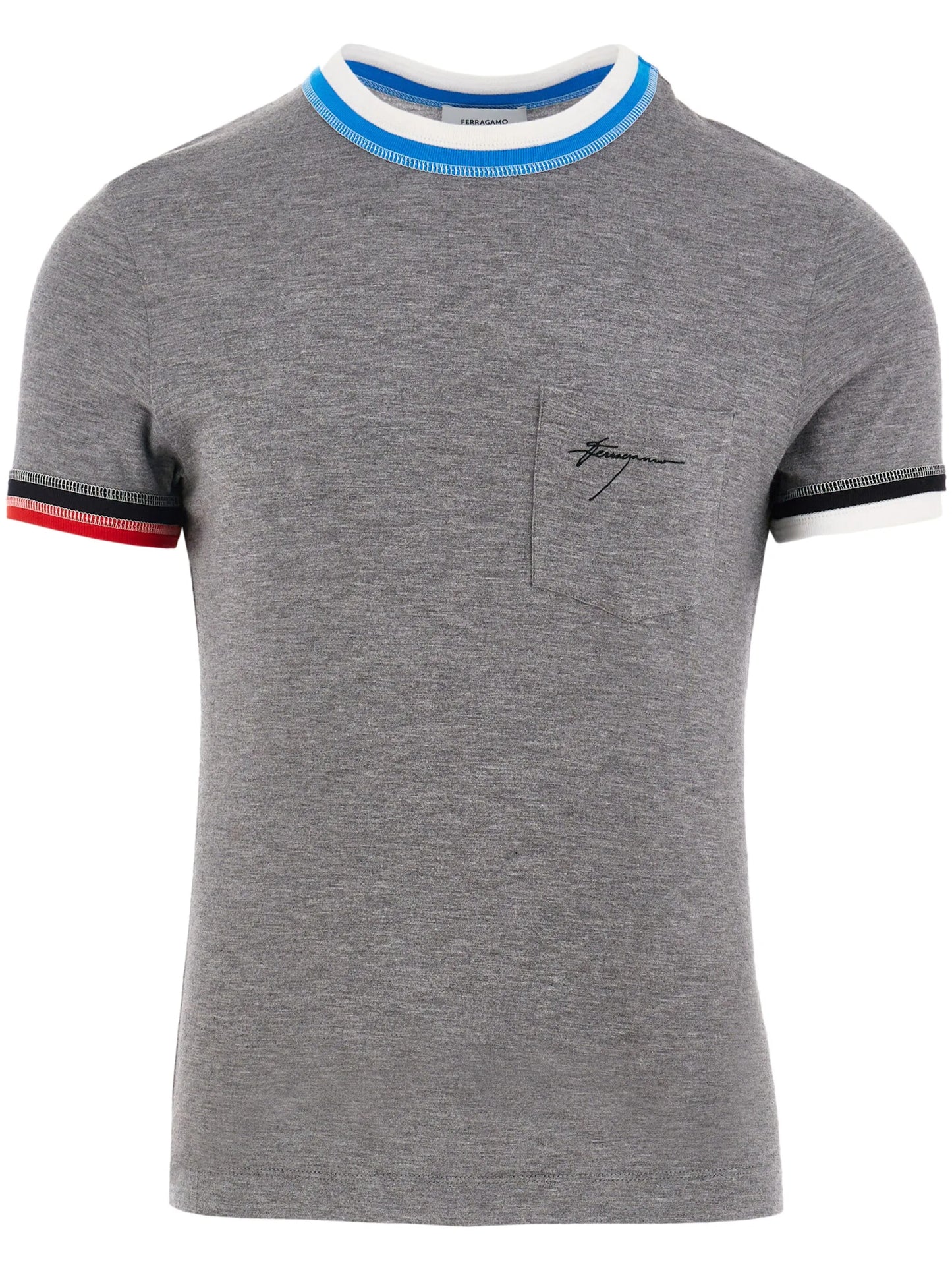 colour-block trim T-shirt