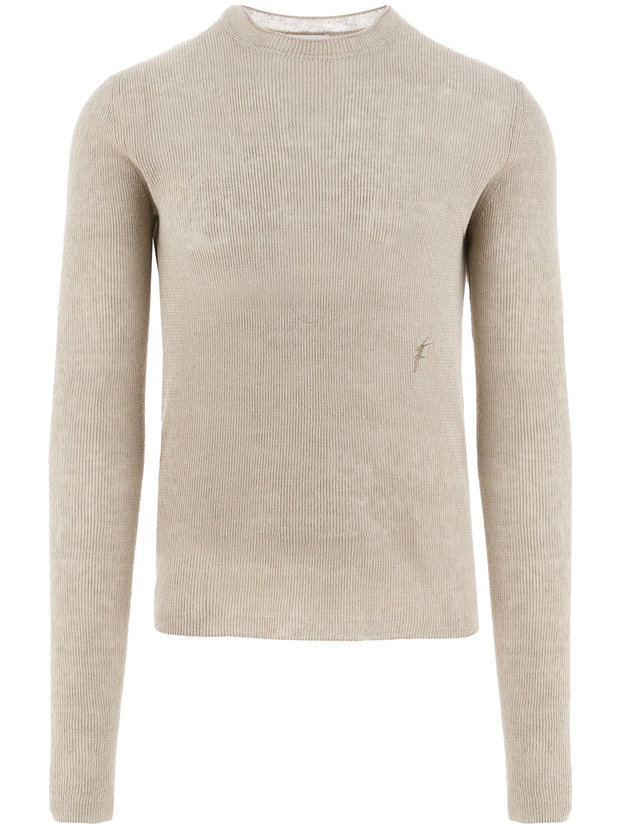 logo-embroidered ribbed-knit jumper