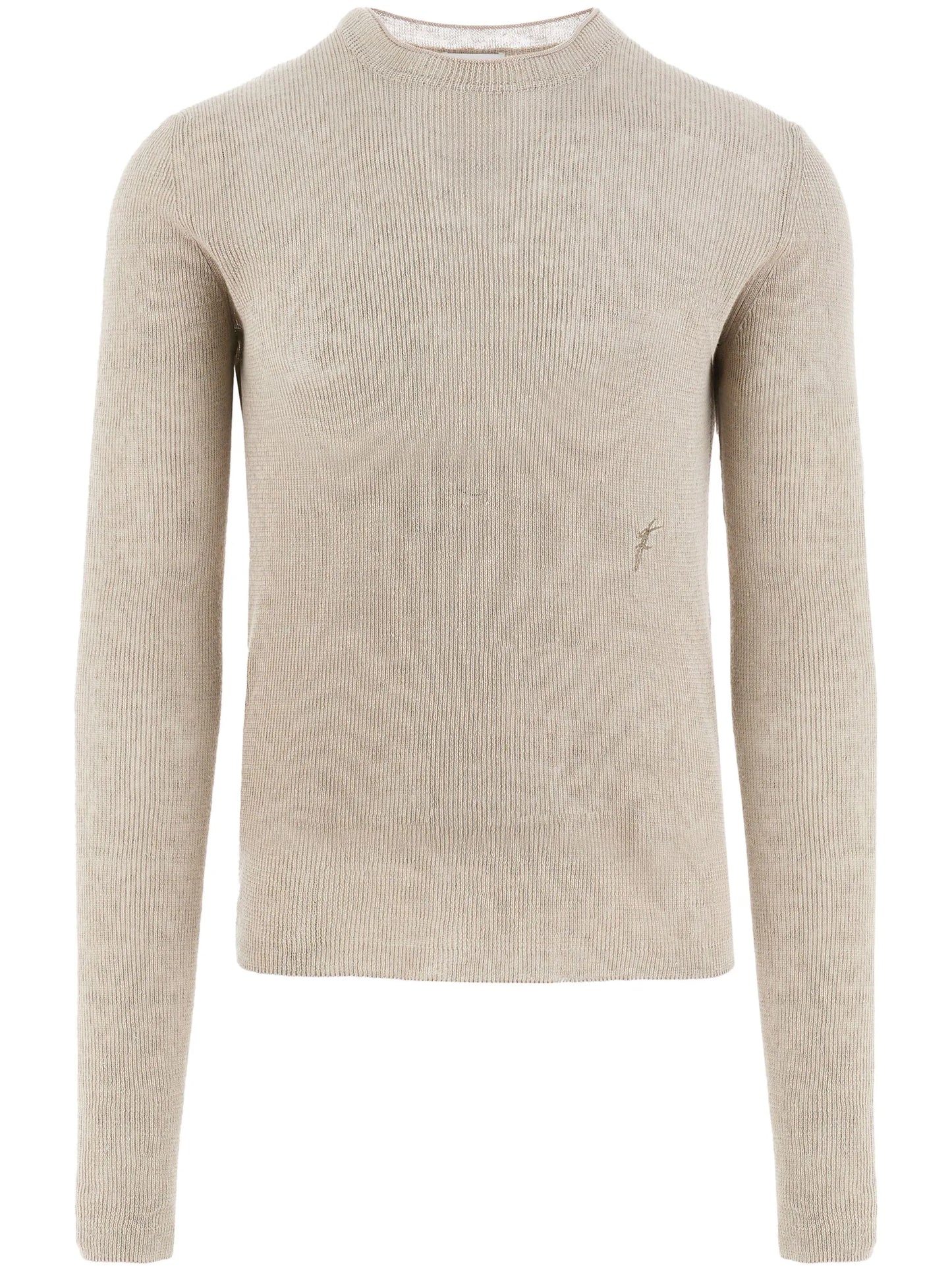logo-embroidered ribbed-knit jumper