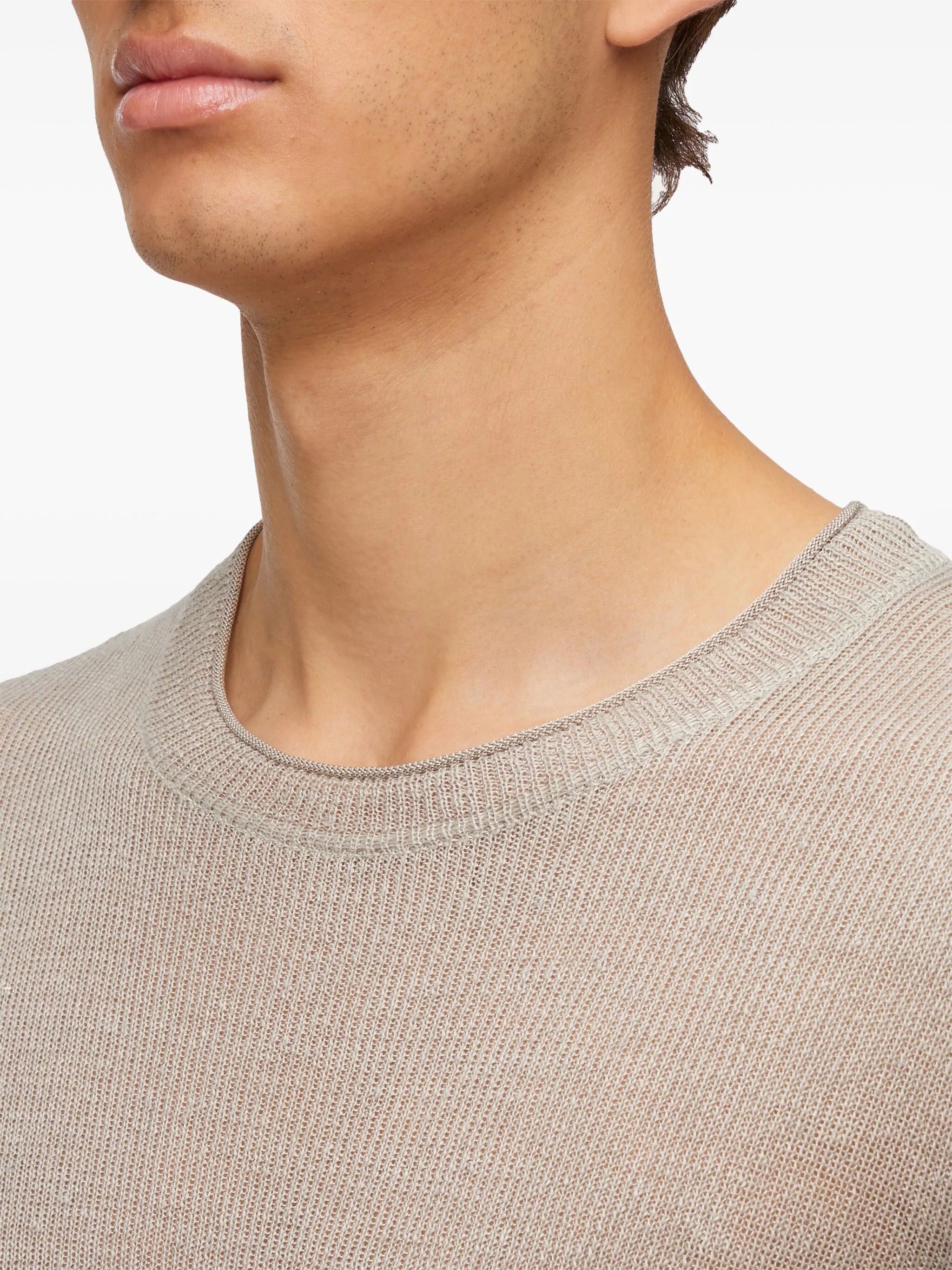 logo-embroidered ribbed-knit jumper