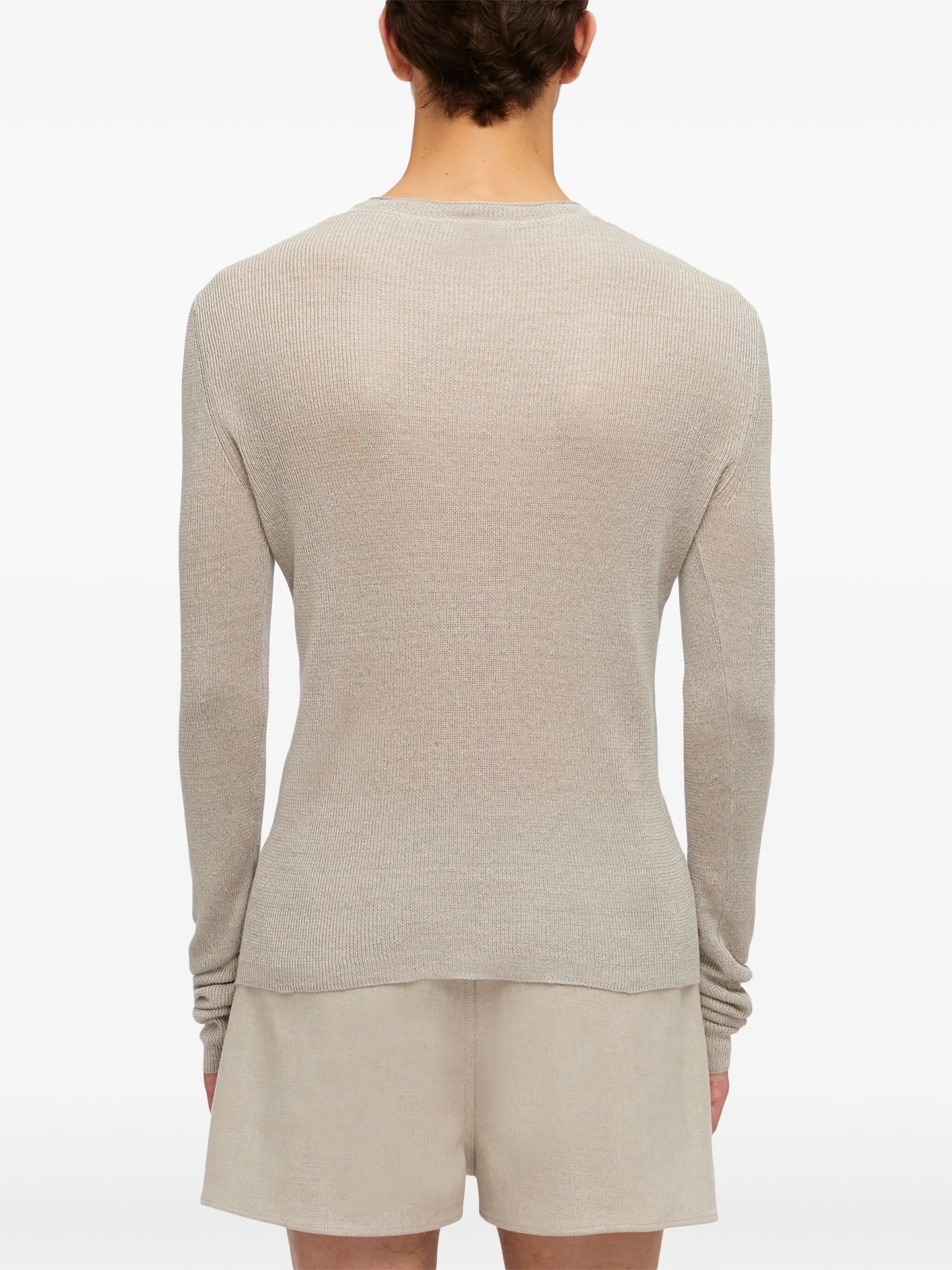 logo-embroidered ribbed-knit jumper