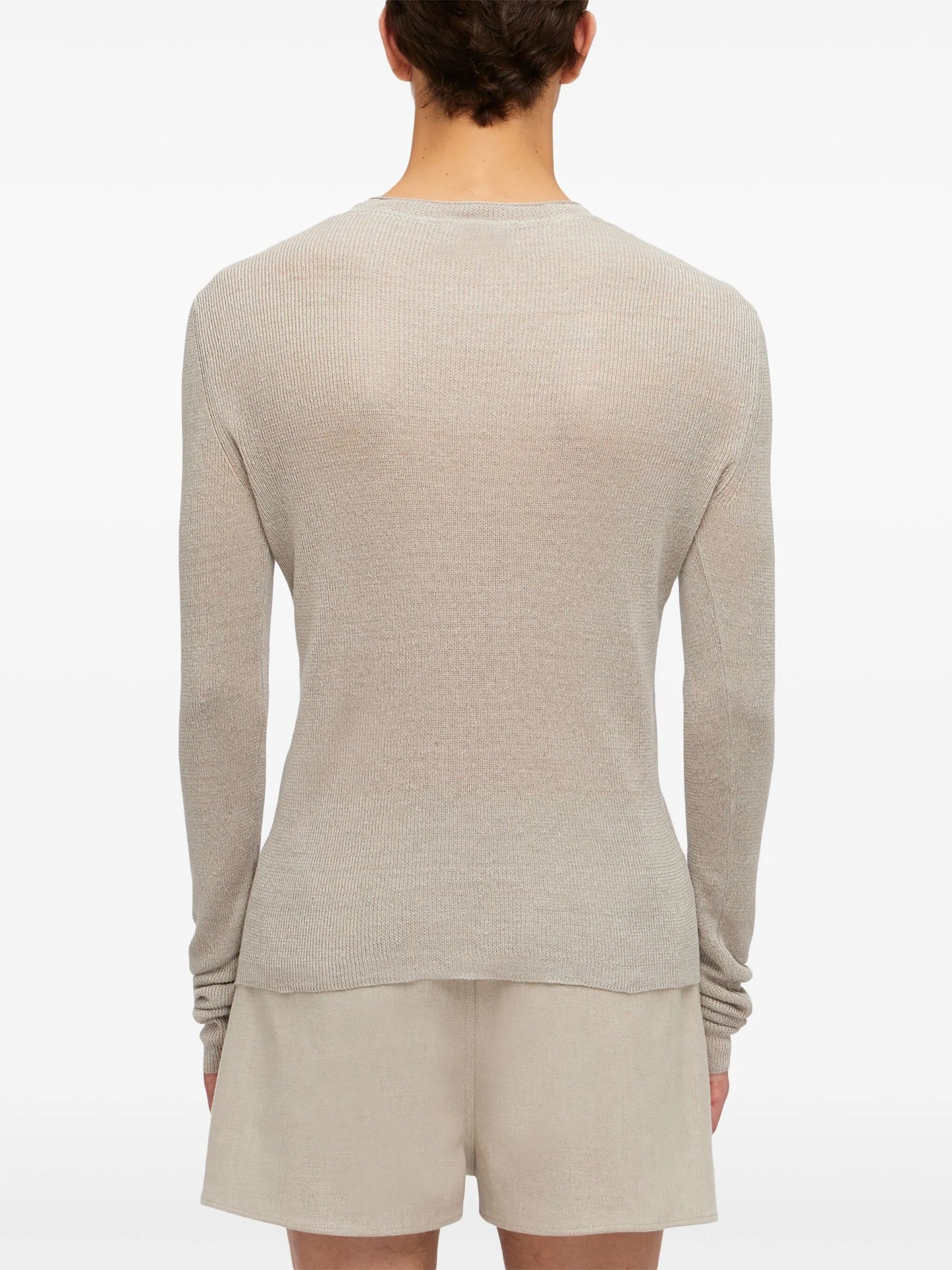 logo-embroidered ribbed-knit jumper