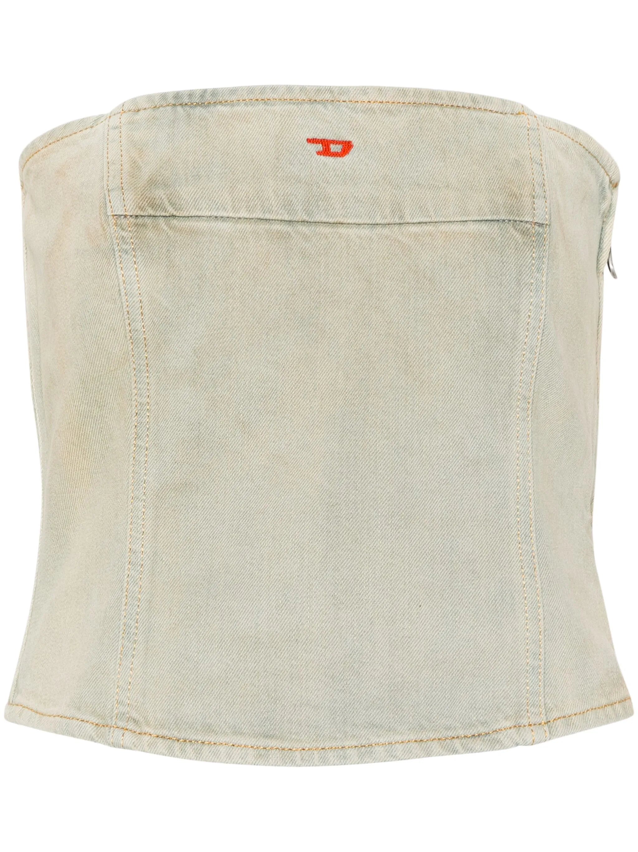 De-Ville denim bandeau top