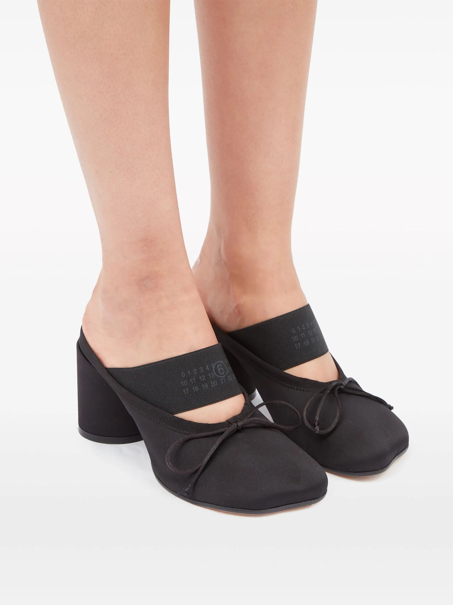 logo-strap bow-detail mules