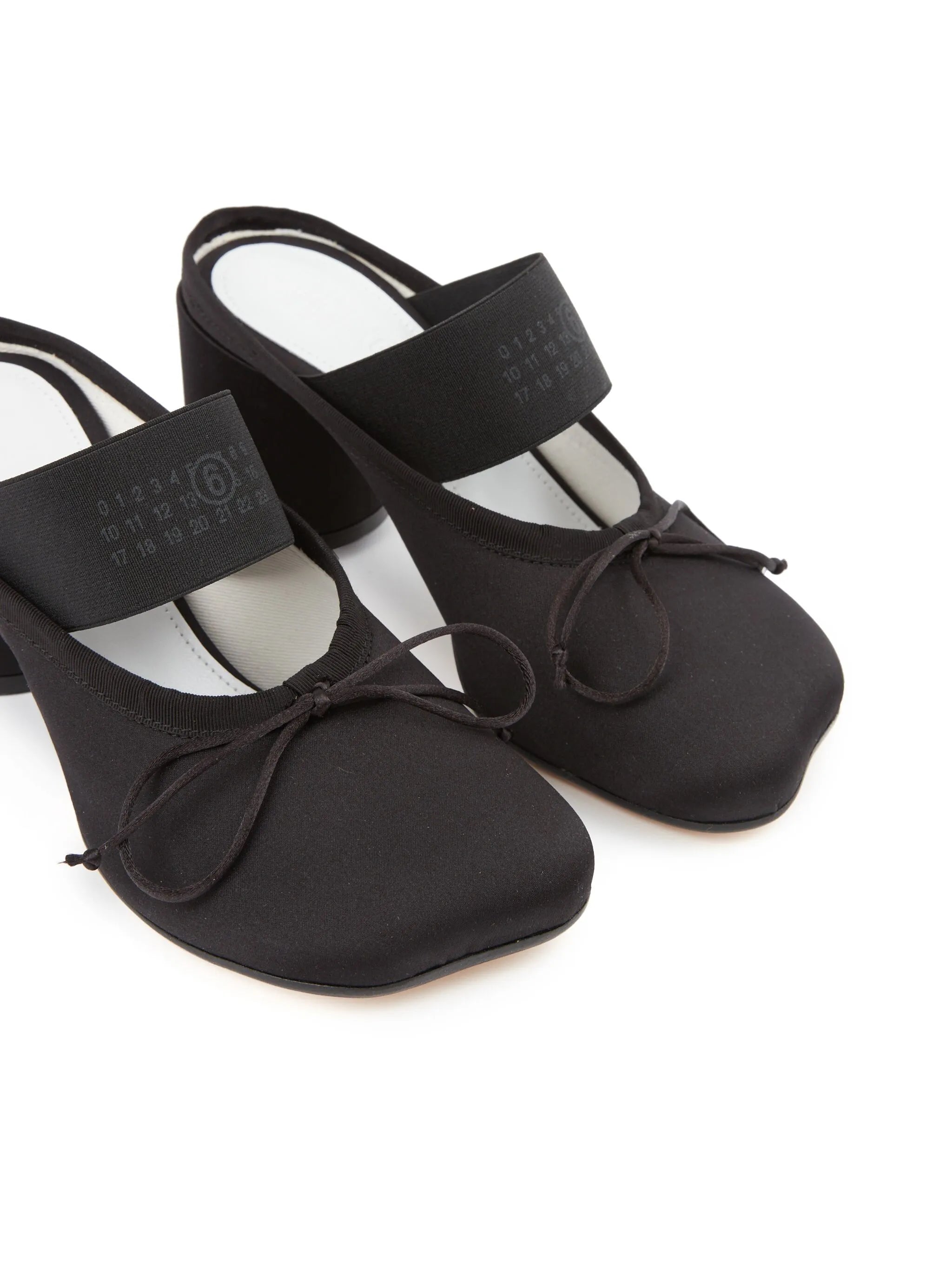 logo-strap bow-detail mules