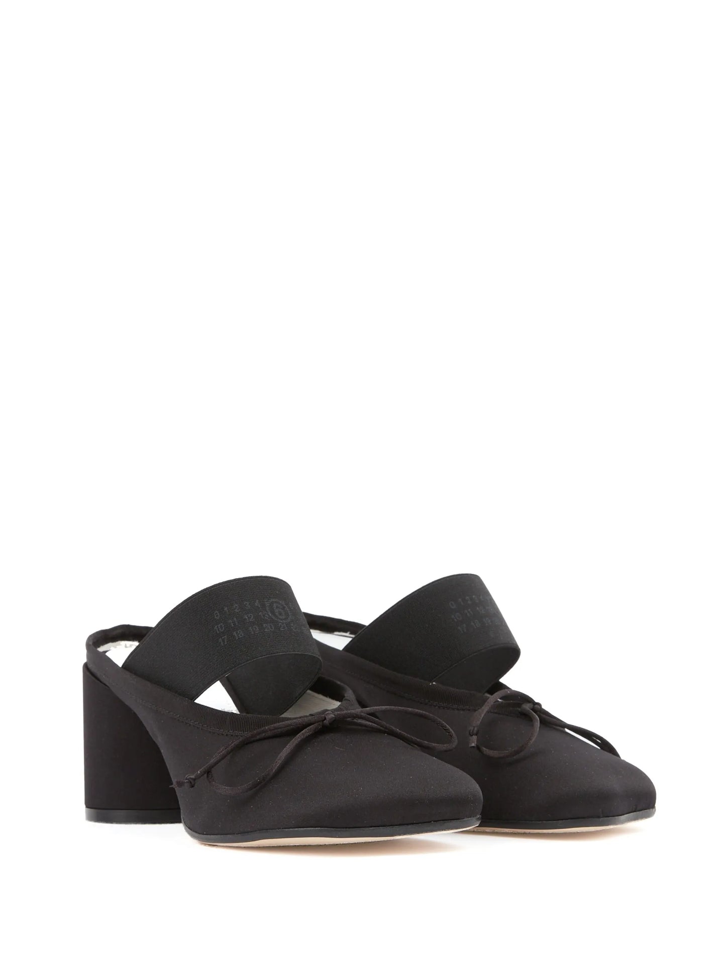 logo-strap bow-detail mules