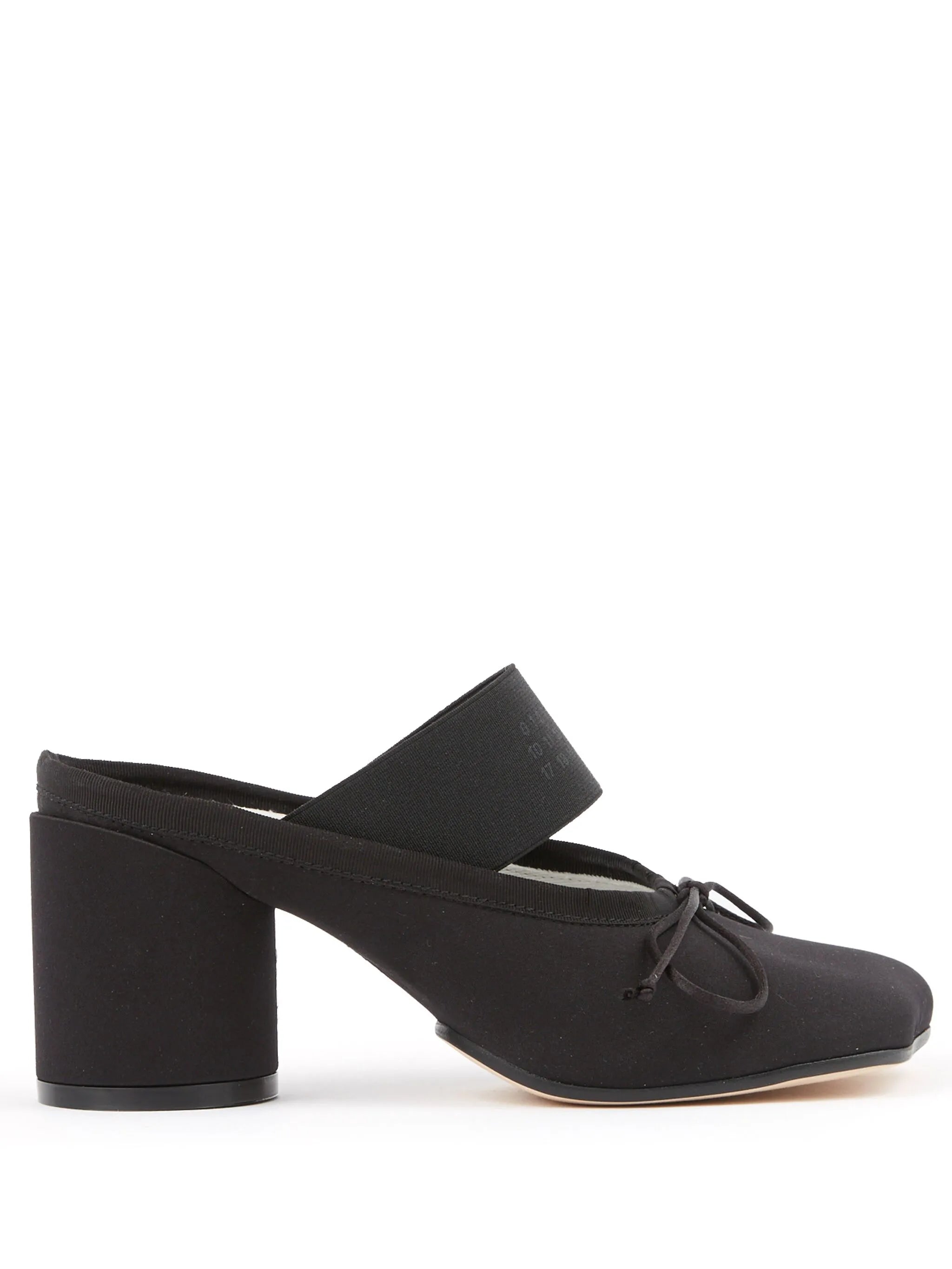 logo-strap bow-detail mules