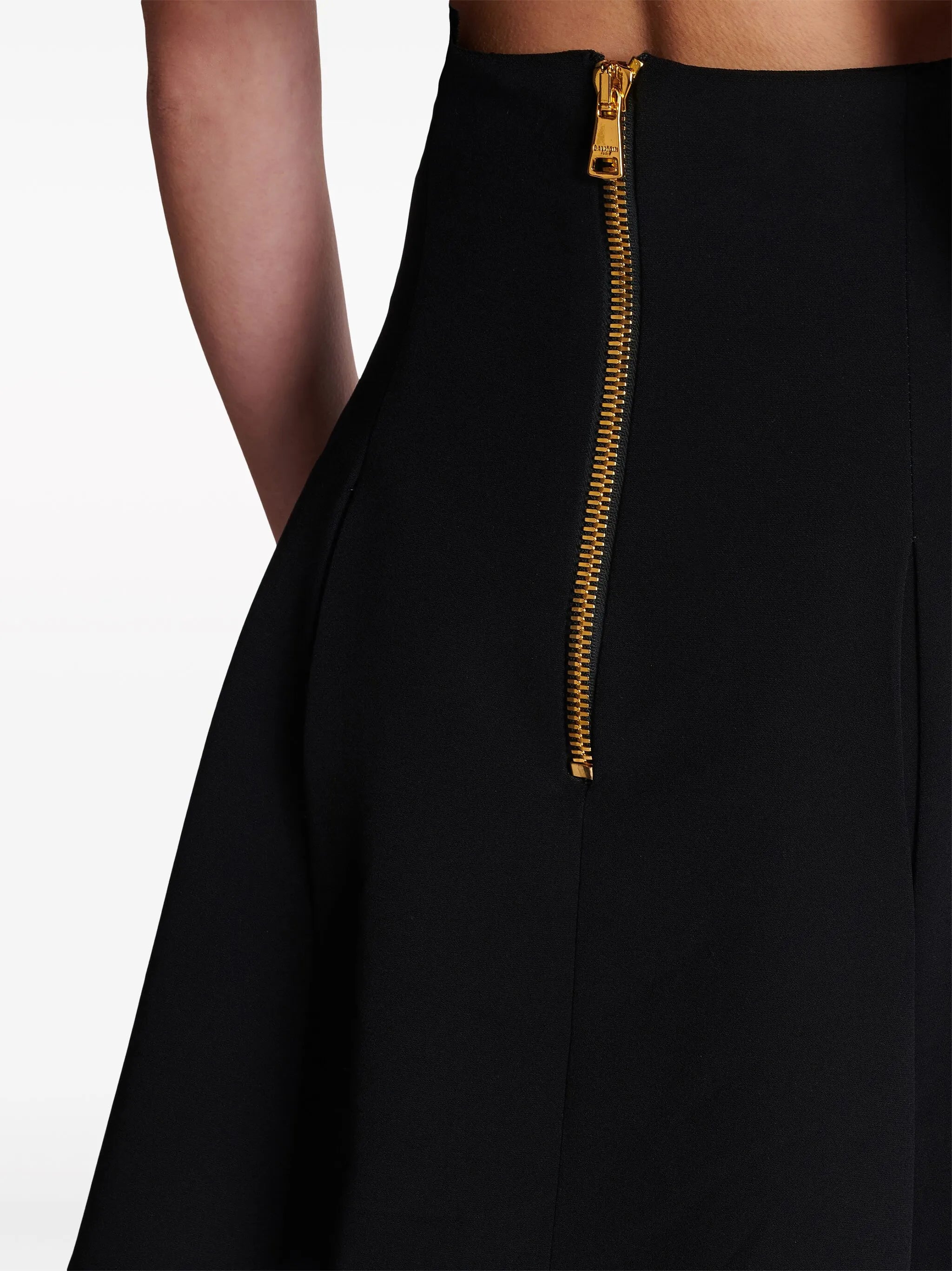 pleated A-line miniskirt