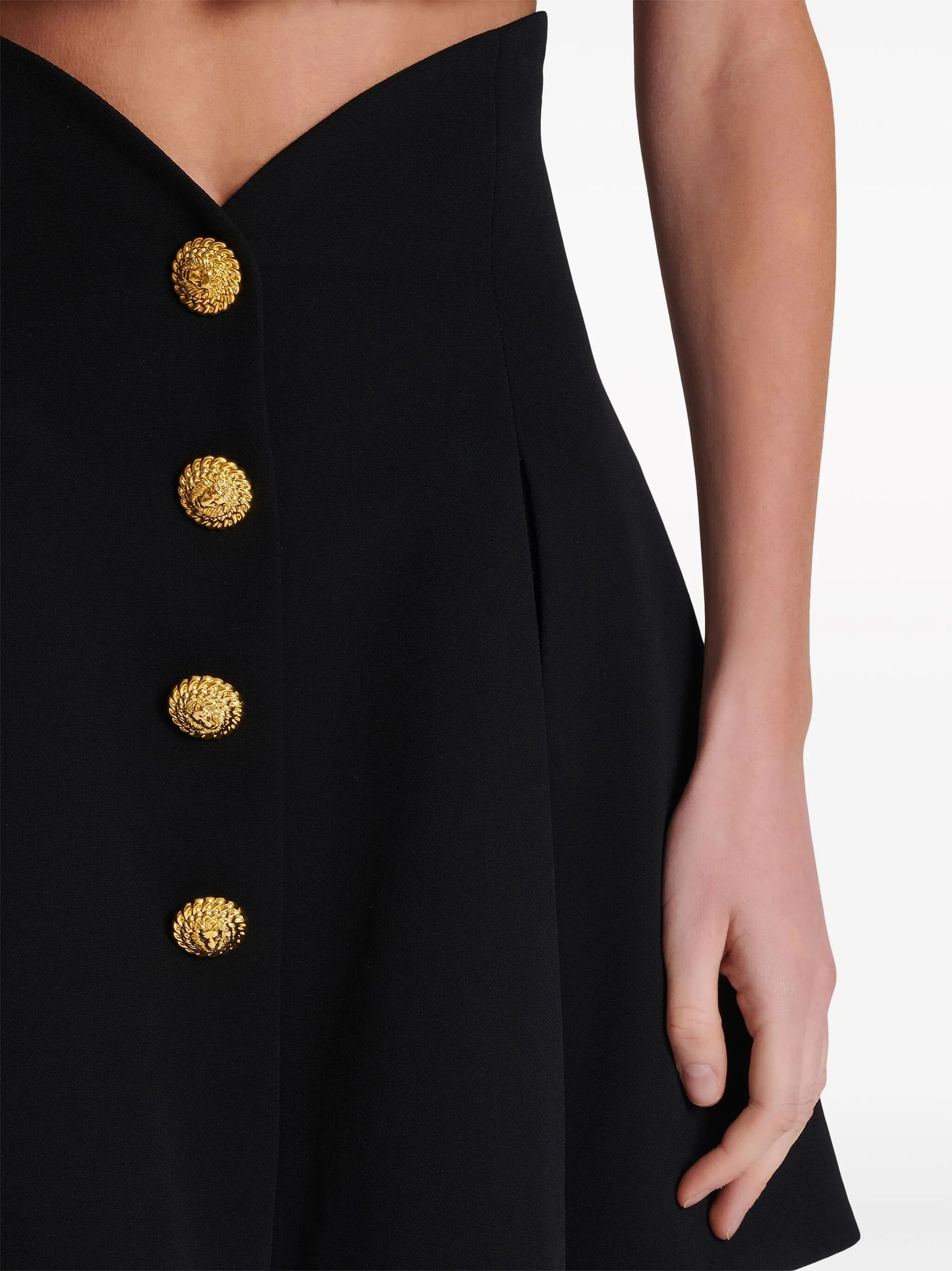 pleated A-line miniskirt