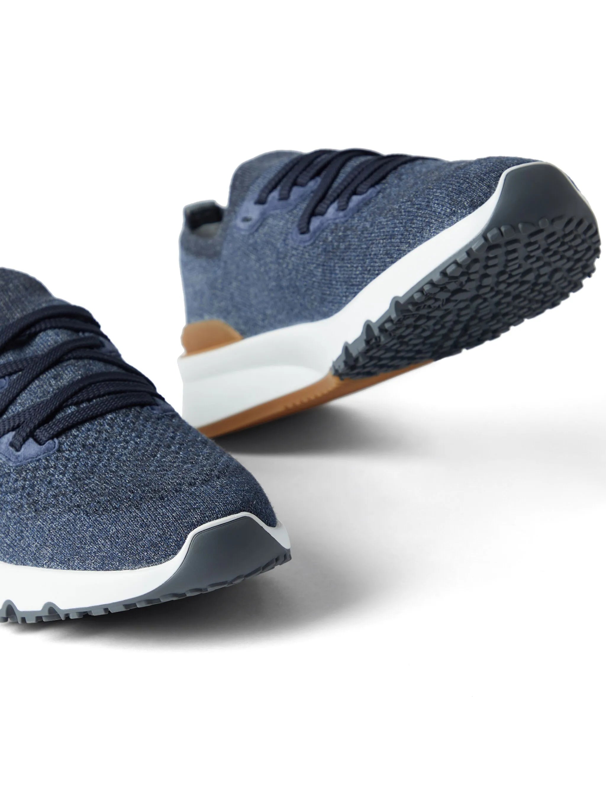 knitted lace-up sneakers