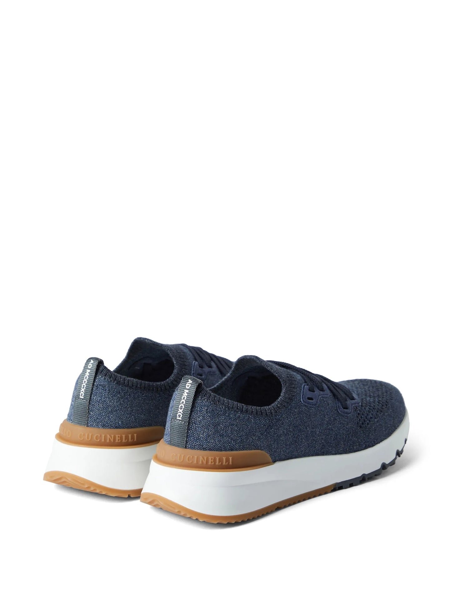 knitted lace-up sneakers
