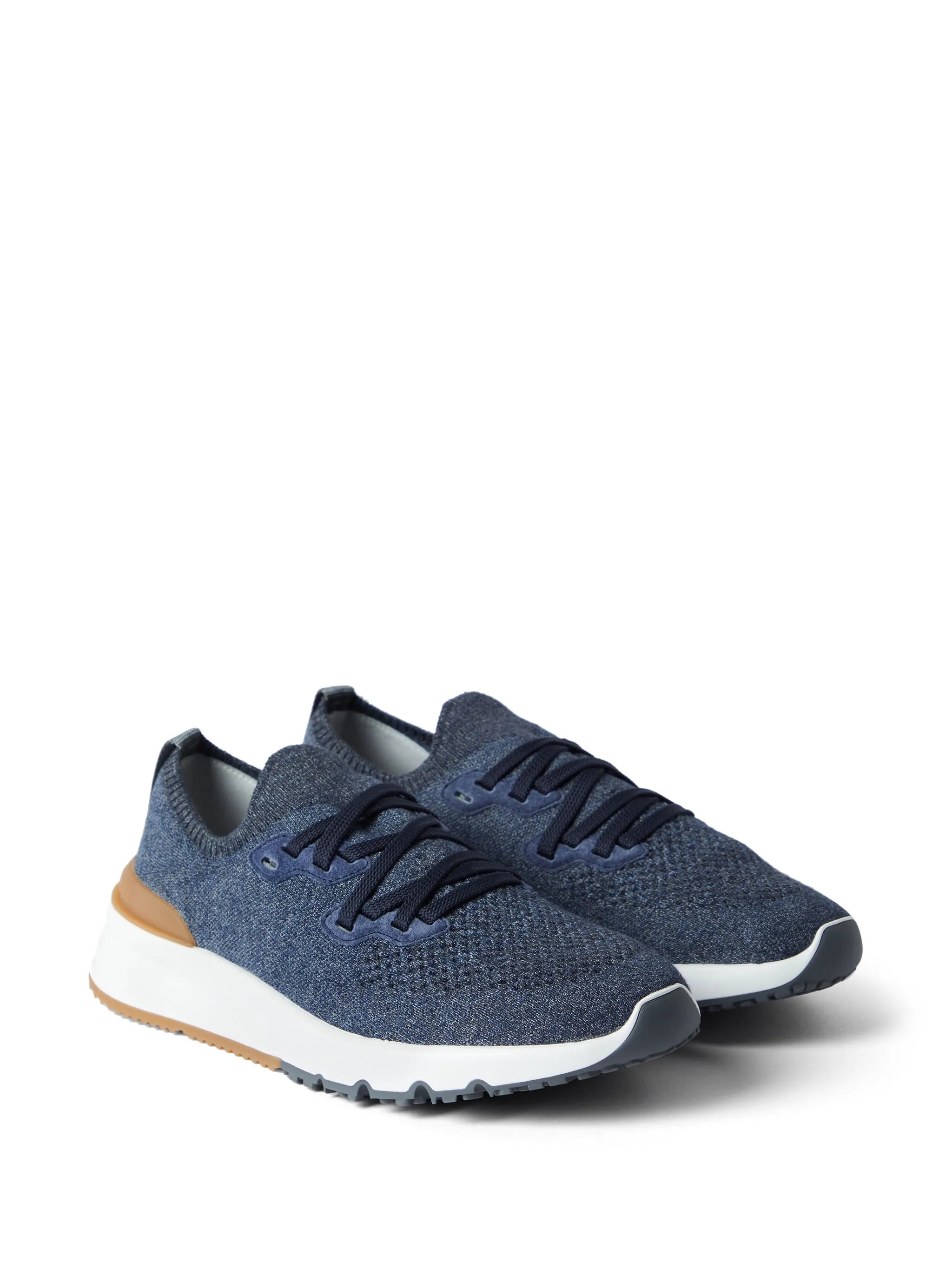 knitted lace-up sneakers