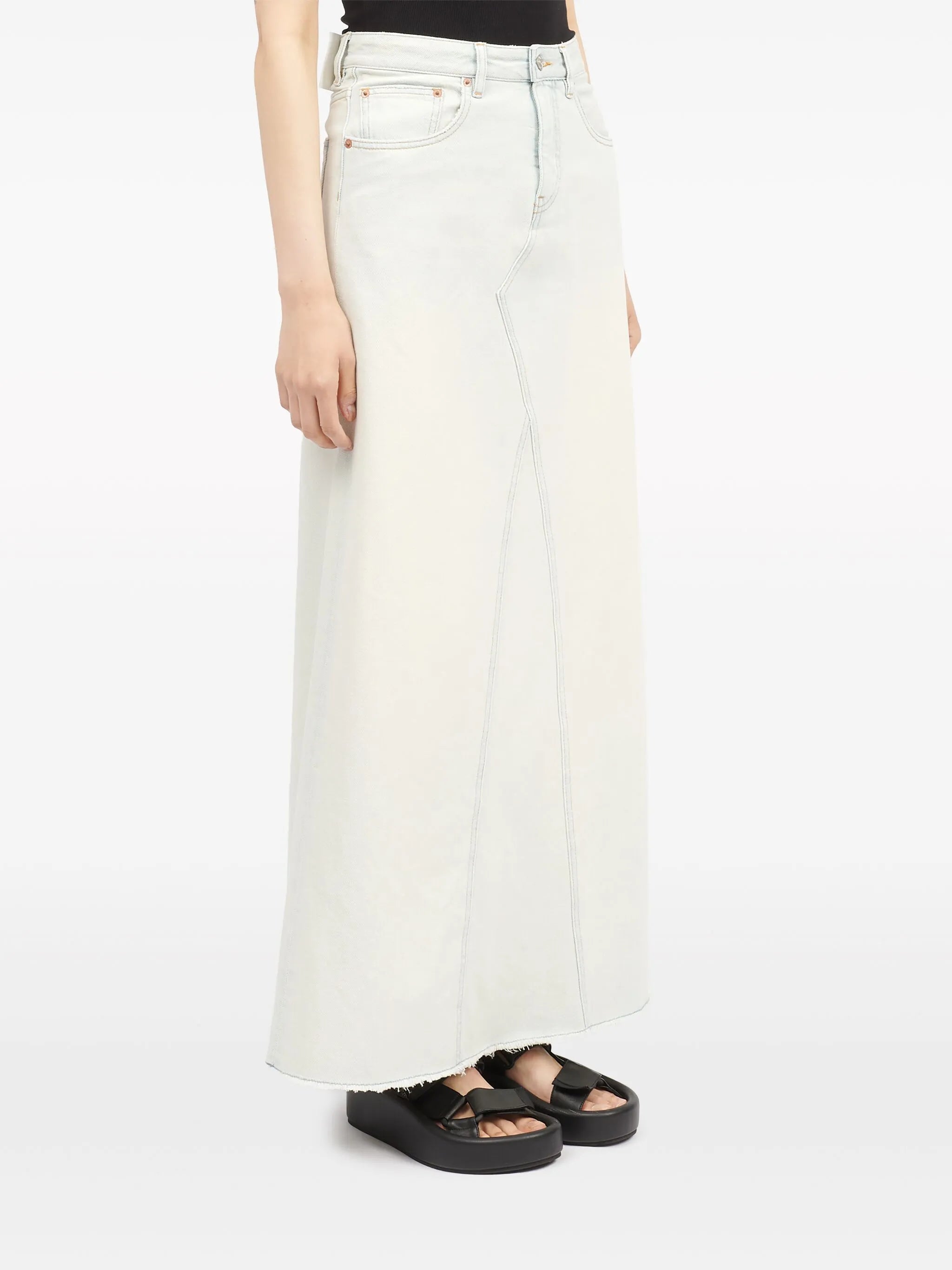 denim maxi skirt