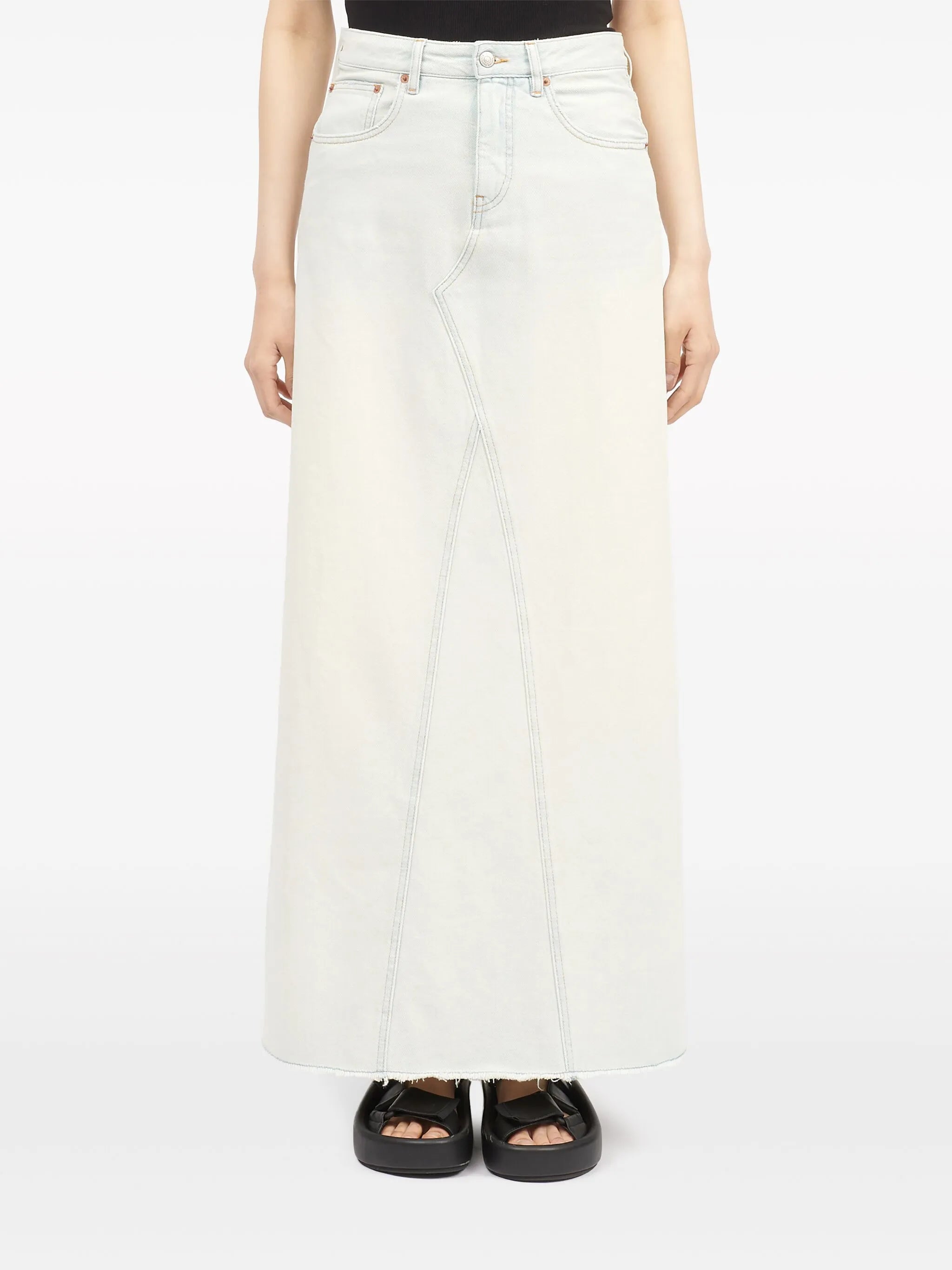 denim maxi skirt