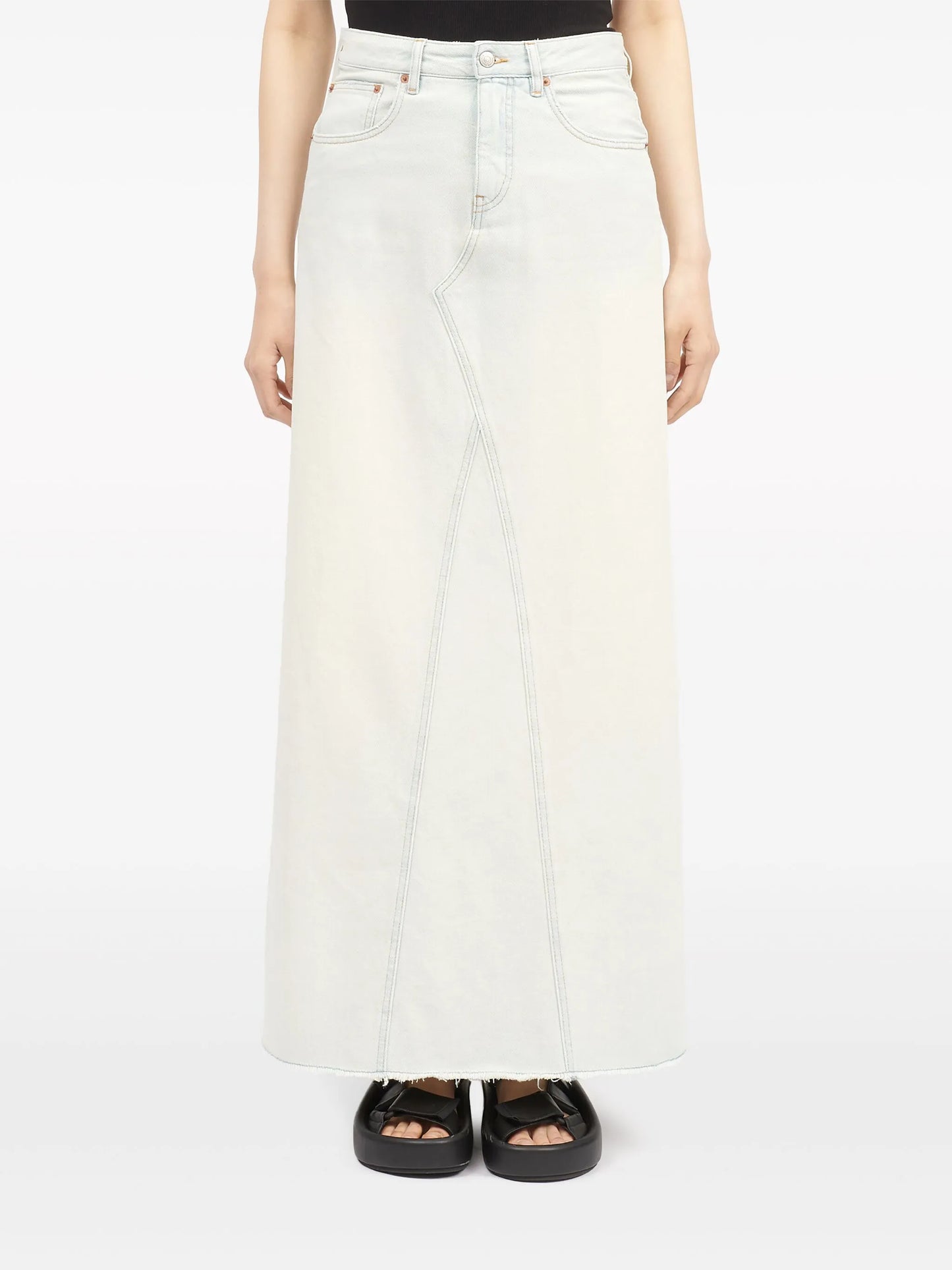 denim maxi skirt