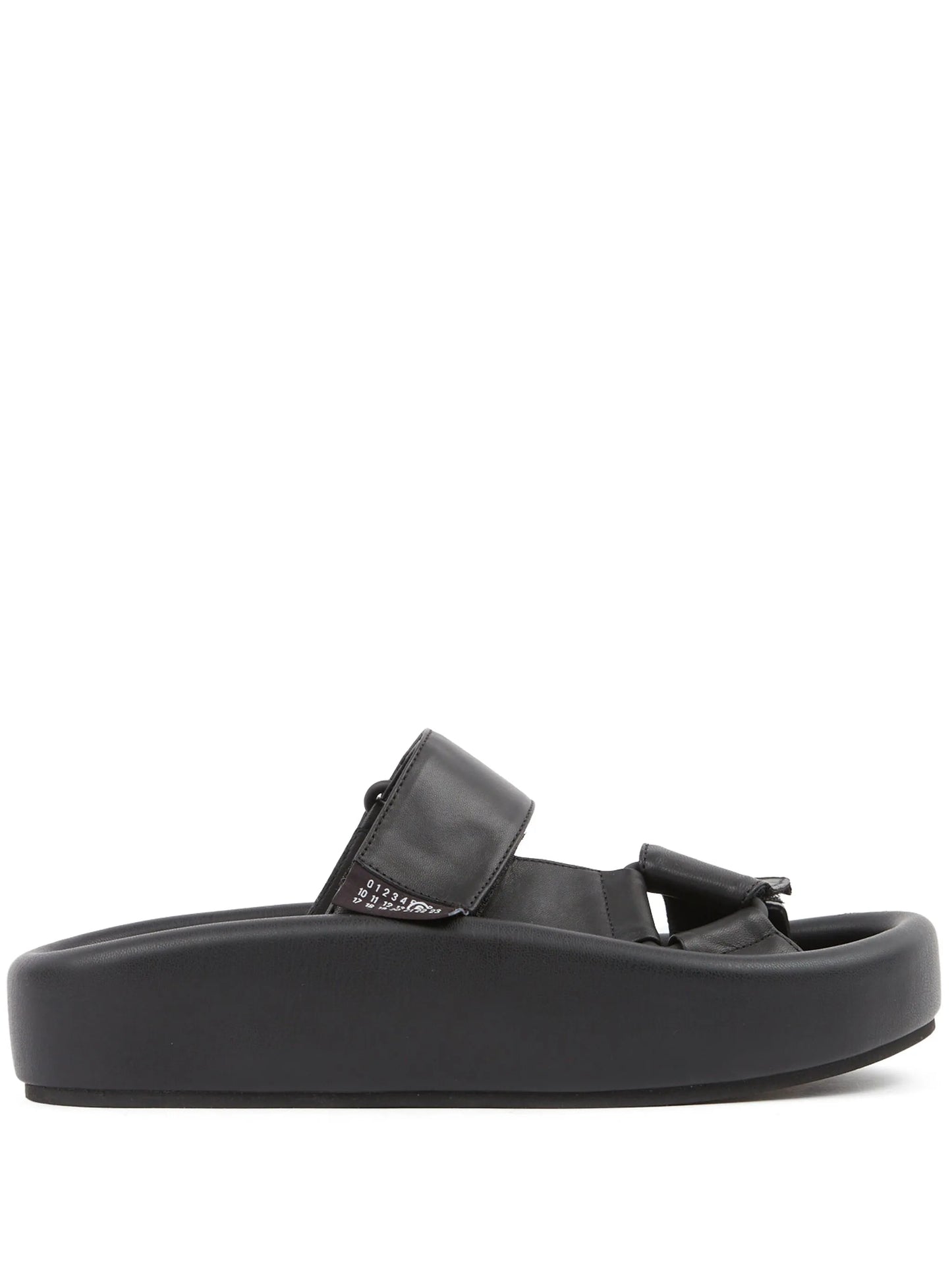 Webbing leather sandals