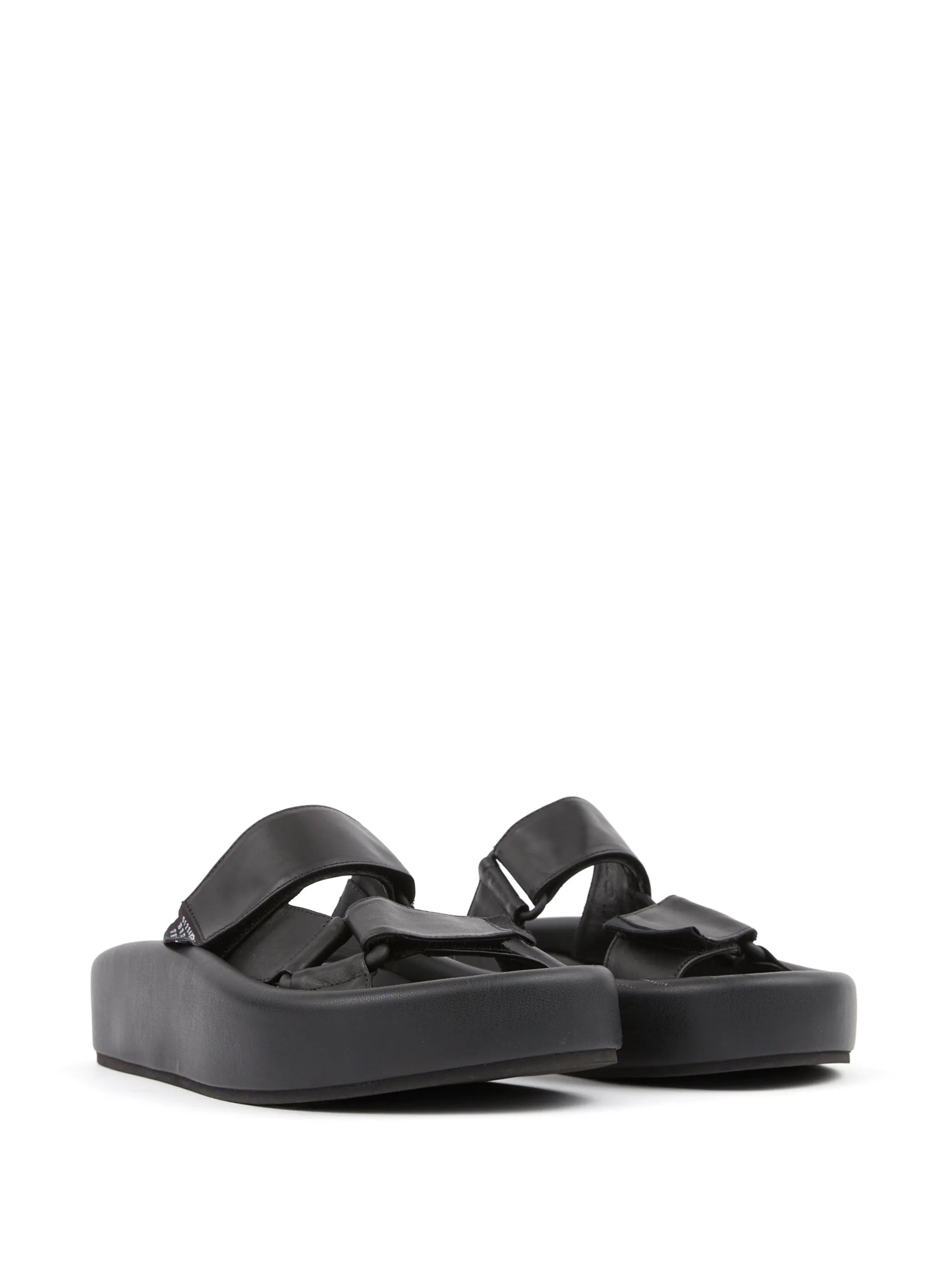 Webbing leather sandals