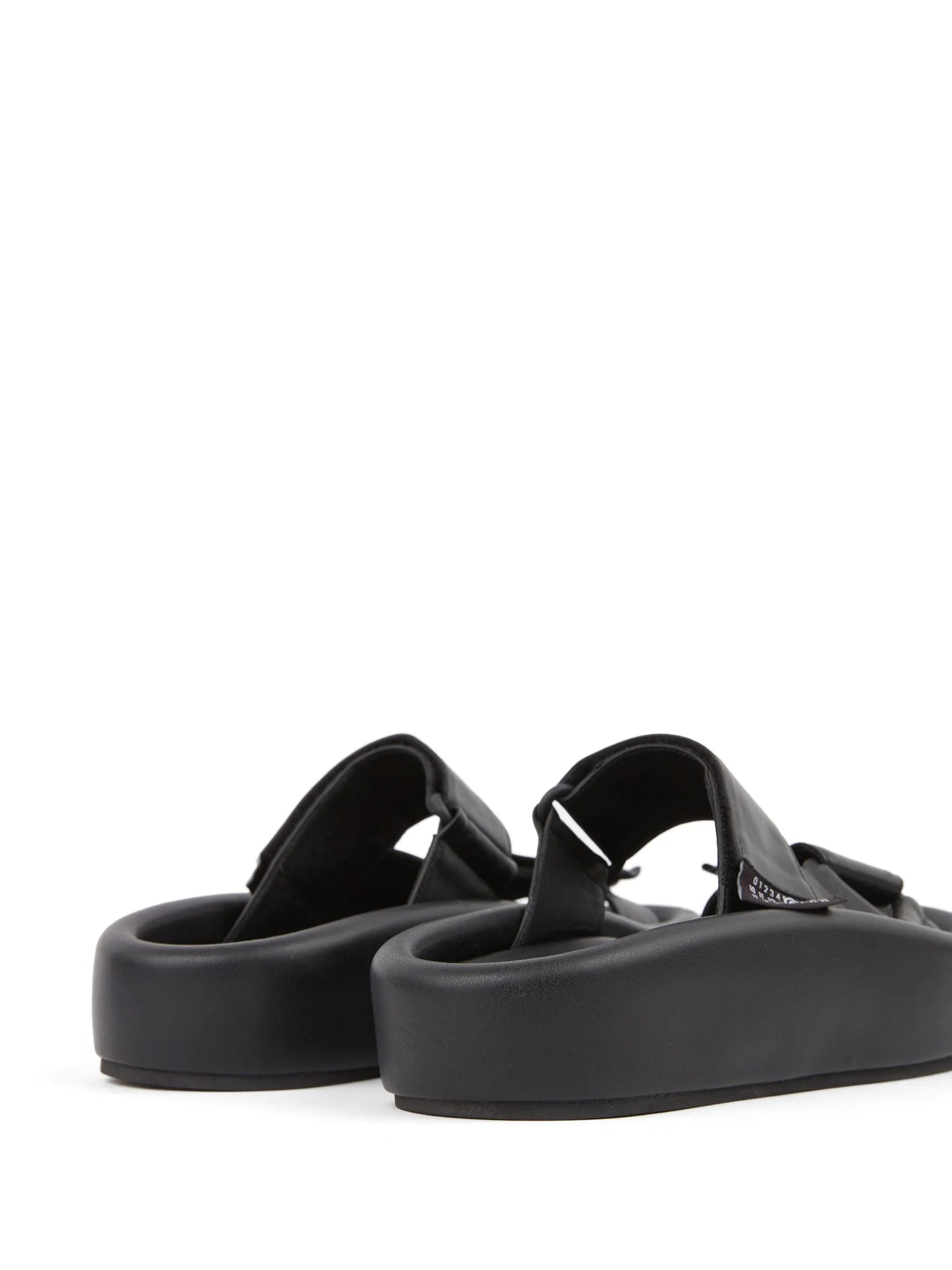 Webbing leather sandals