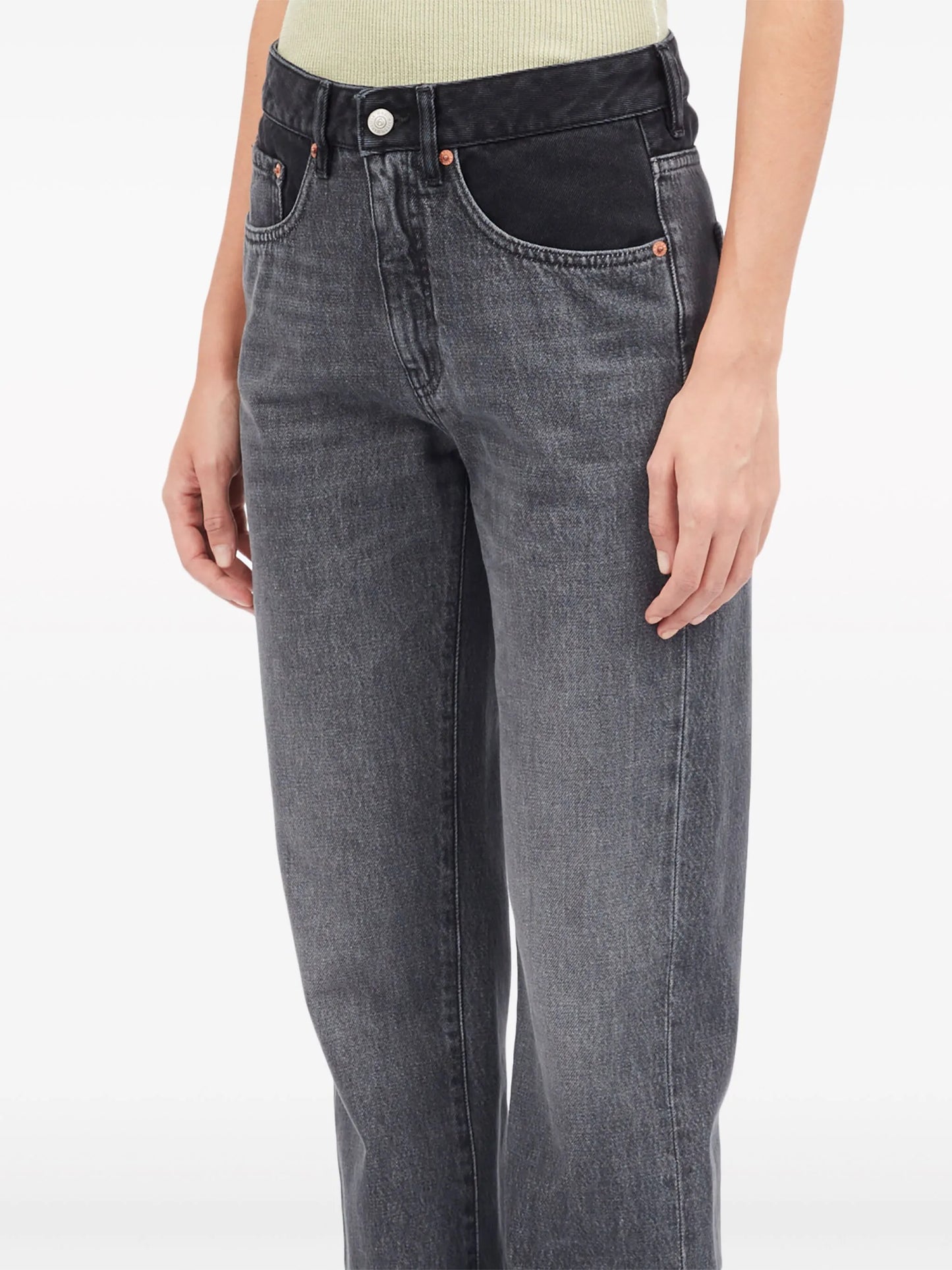 slim-cut cotton jeans