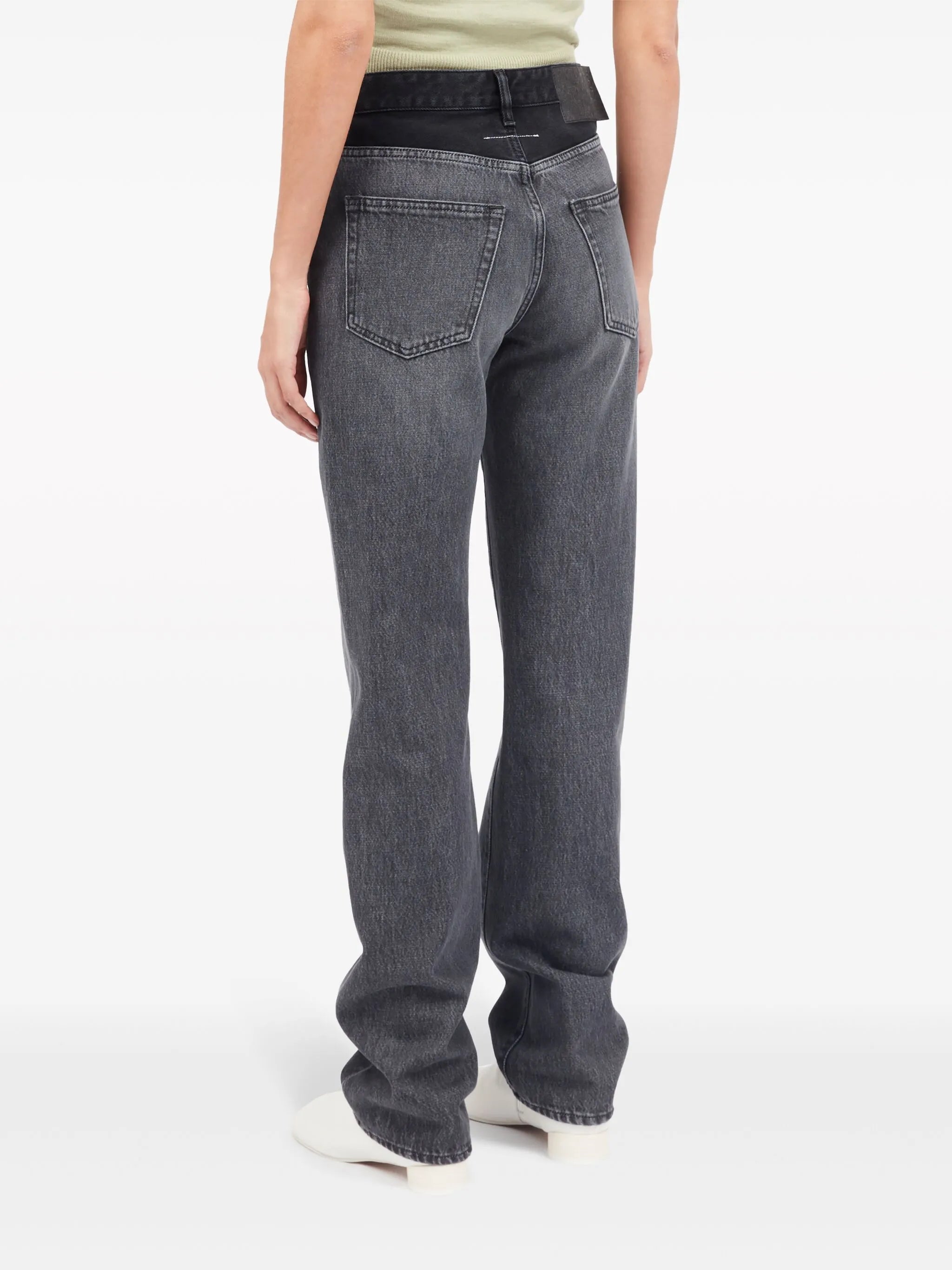 slim-cut cotton jeans