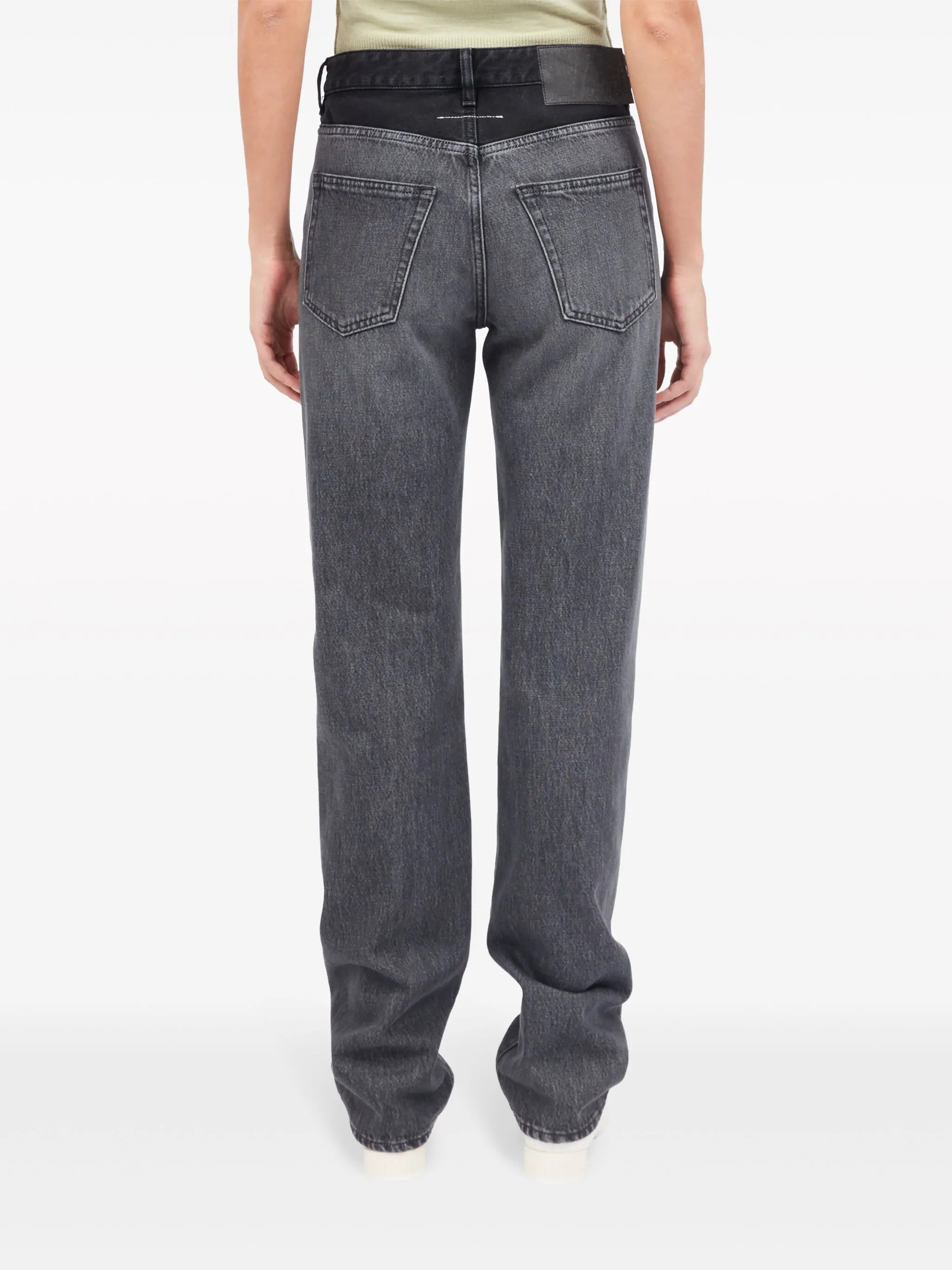 slim-cut cotton jeans