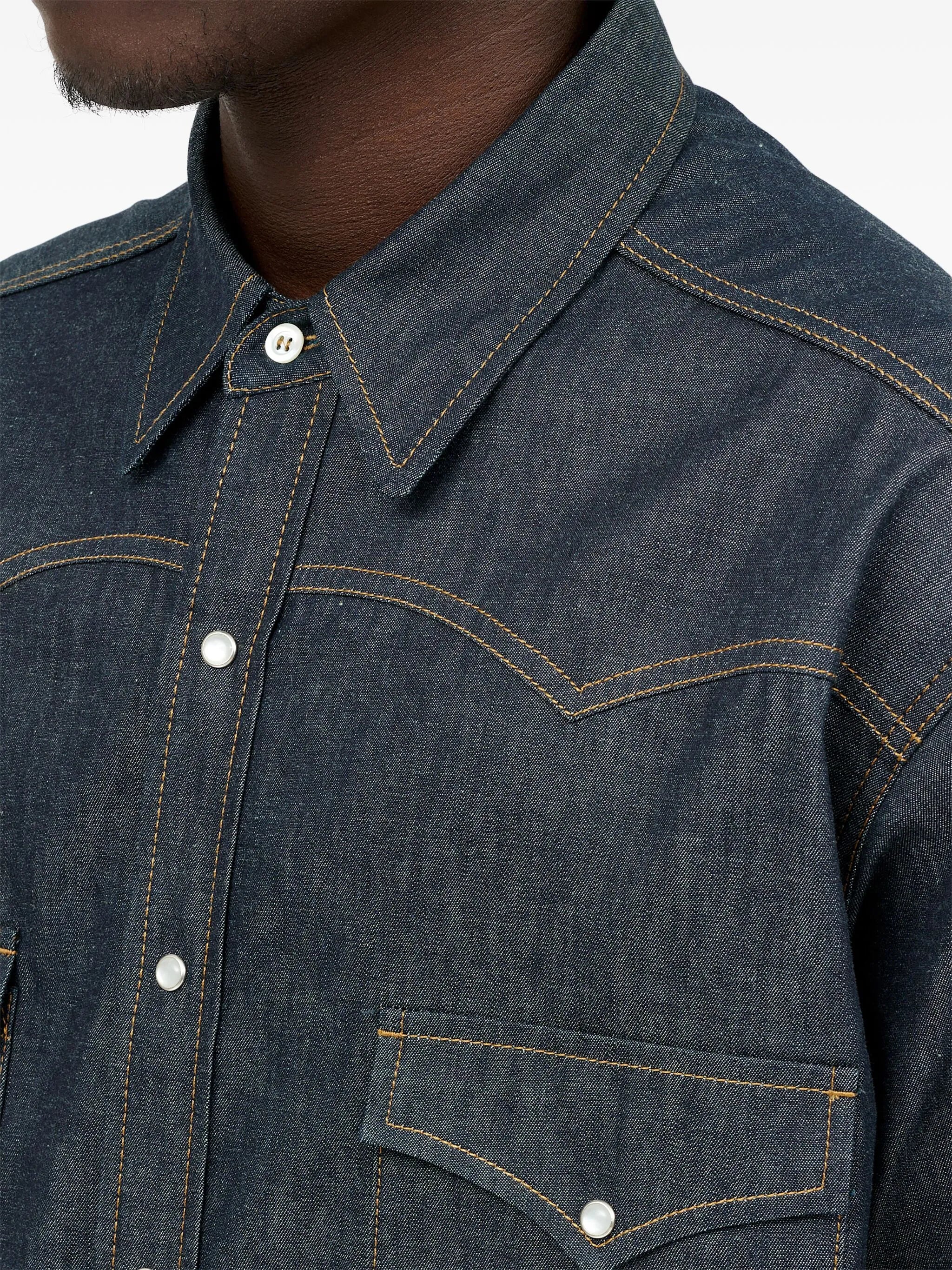 long-sleeve denim shirt