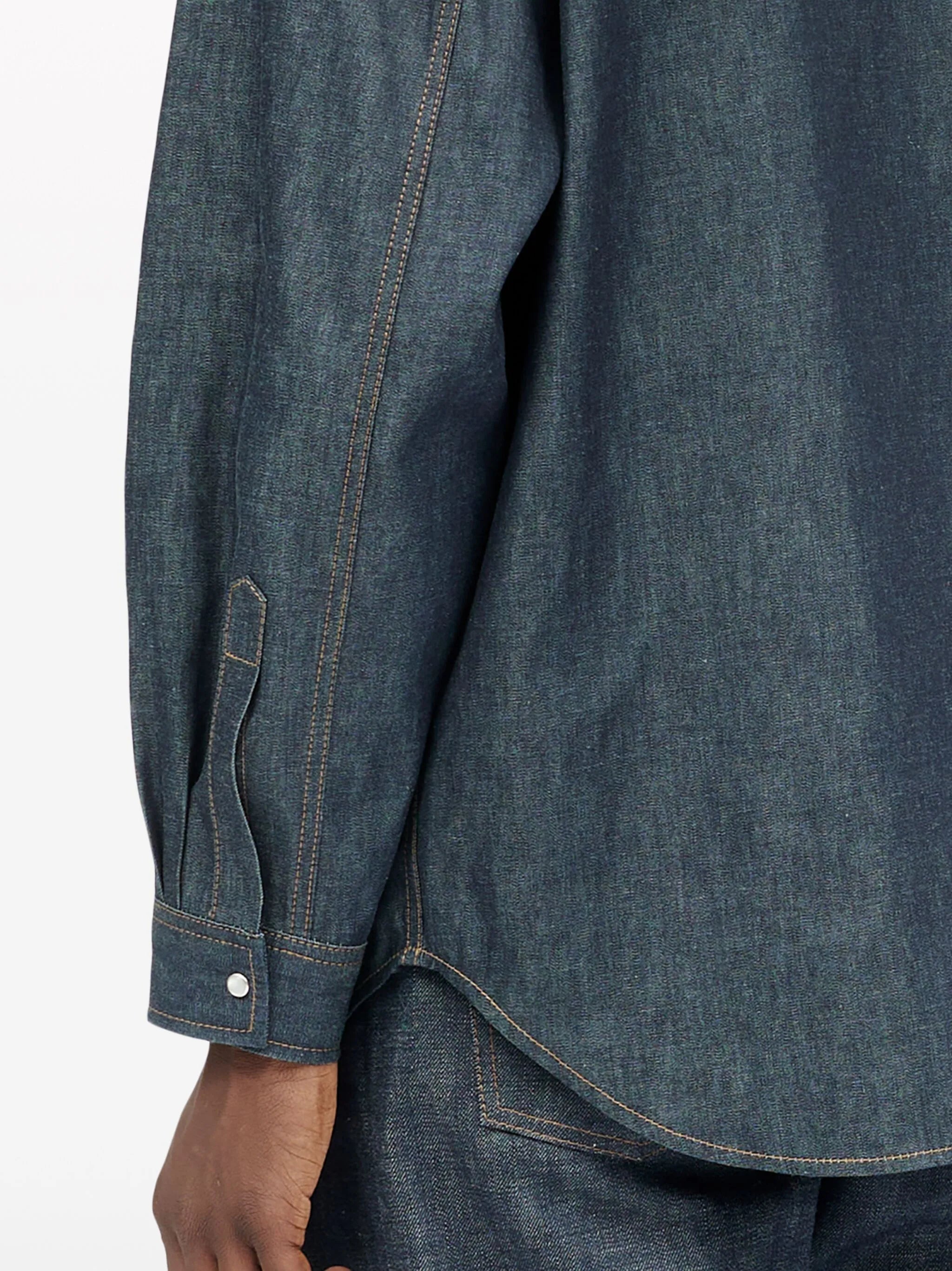long-sleeve denim shirt