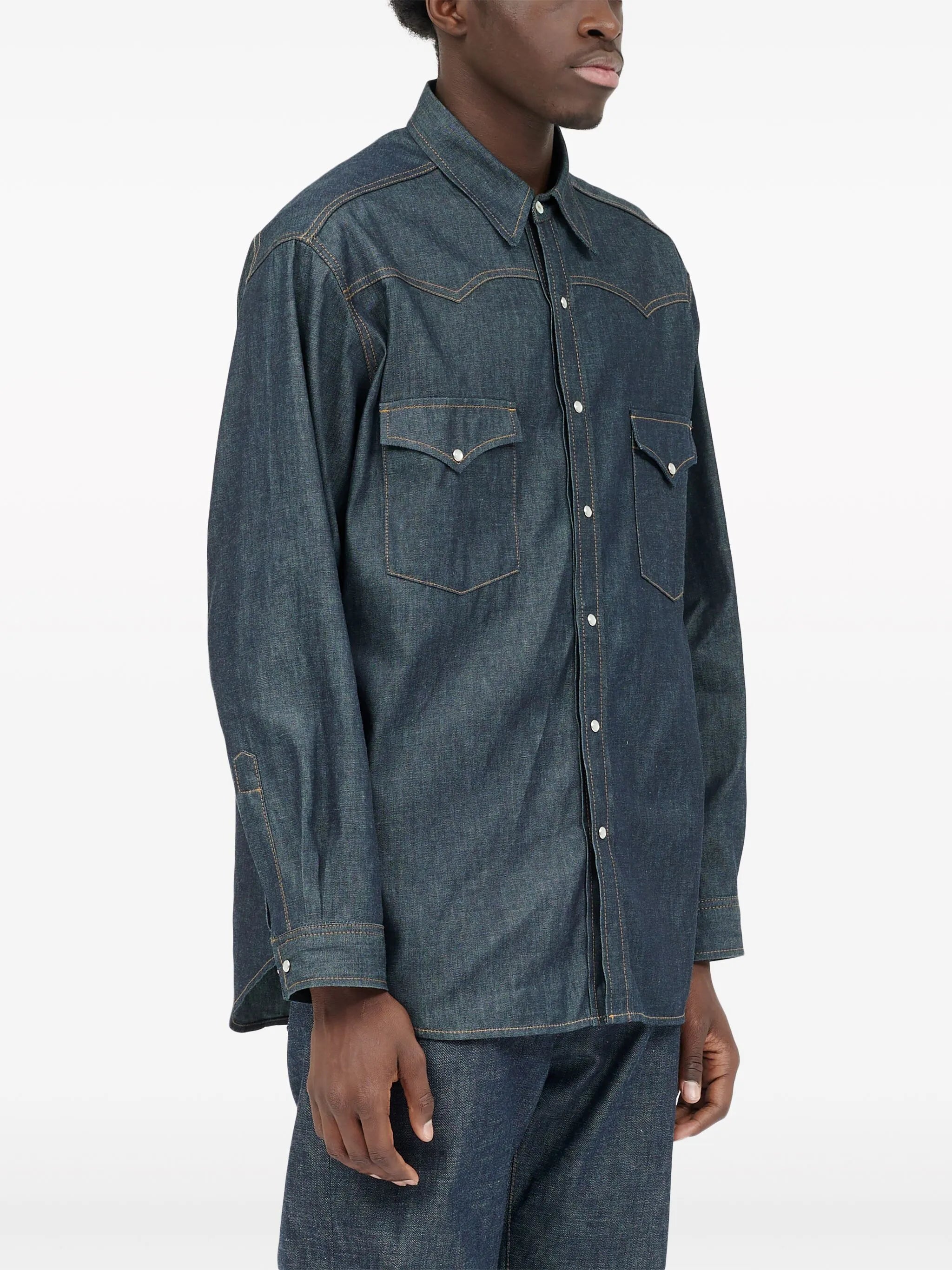 long-sleeve denim shirt