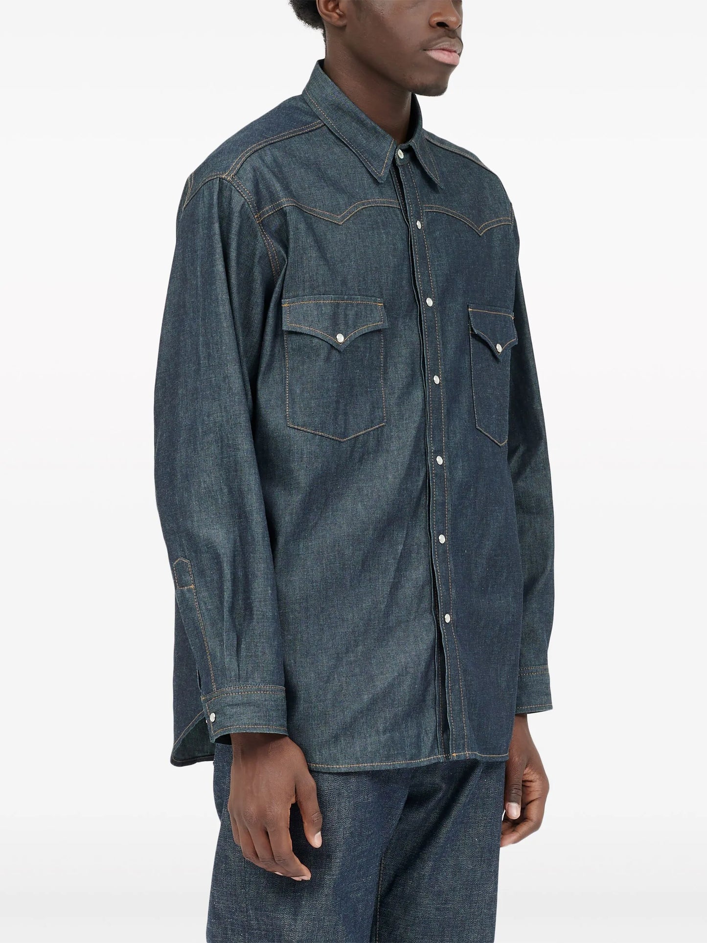 long-sleeve denim shirt