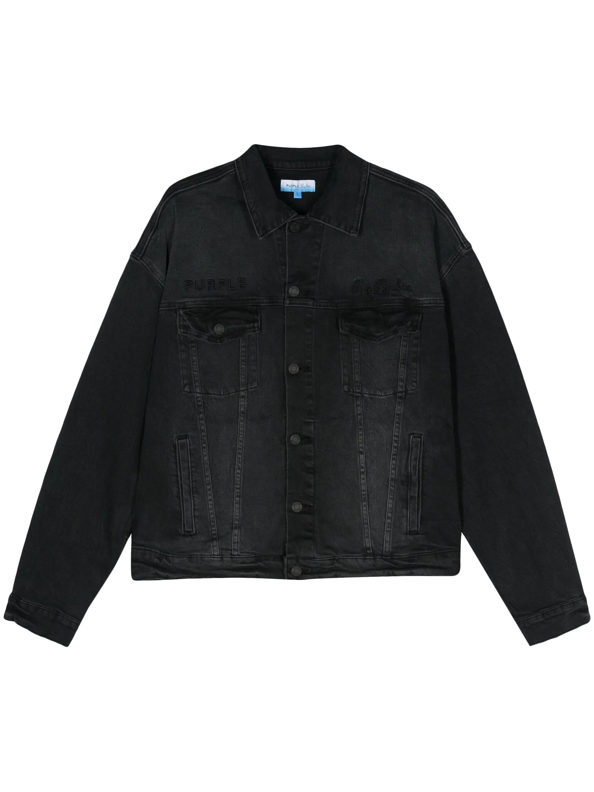 graphic-panel denim jacket