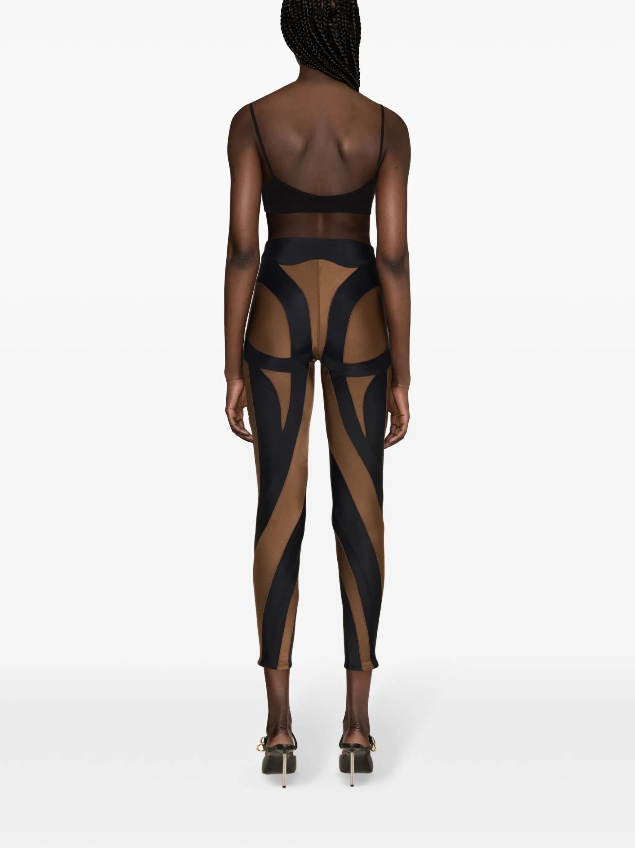 bi-color spiral leggings