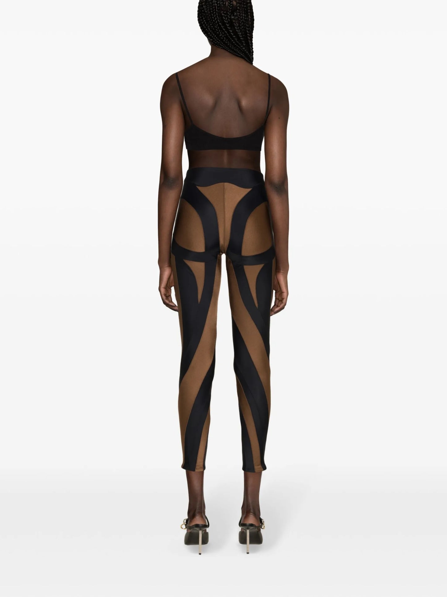 bi-color spiral leggings